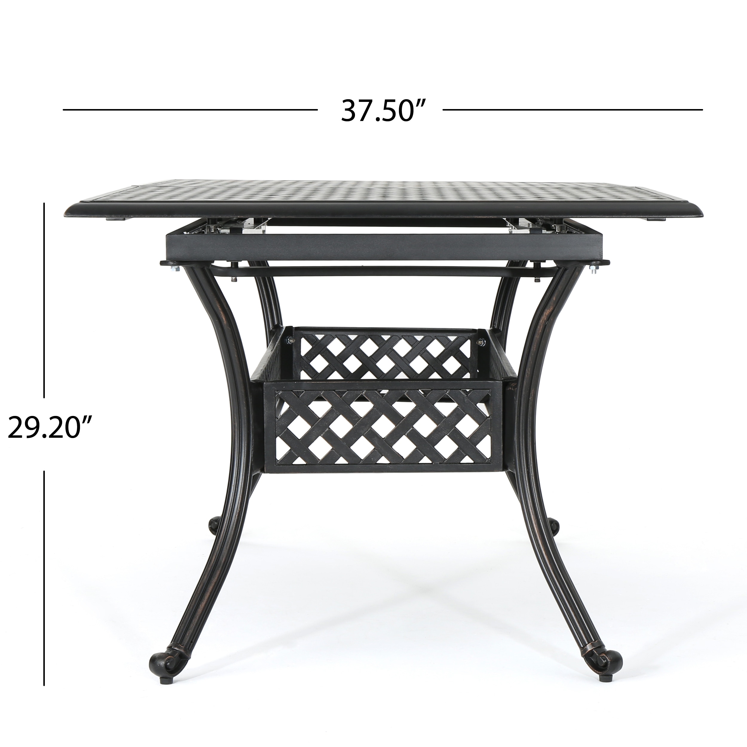 Aail Outdoor Cast Aluminum Expandable Rectangle Dining Table Aail Outdoor Cast Aluminum Expandable Rectangle Dining Table With Umbrella Hole By Christopher Knight Home On Free Shipping Today
