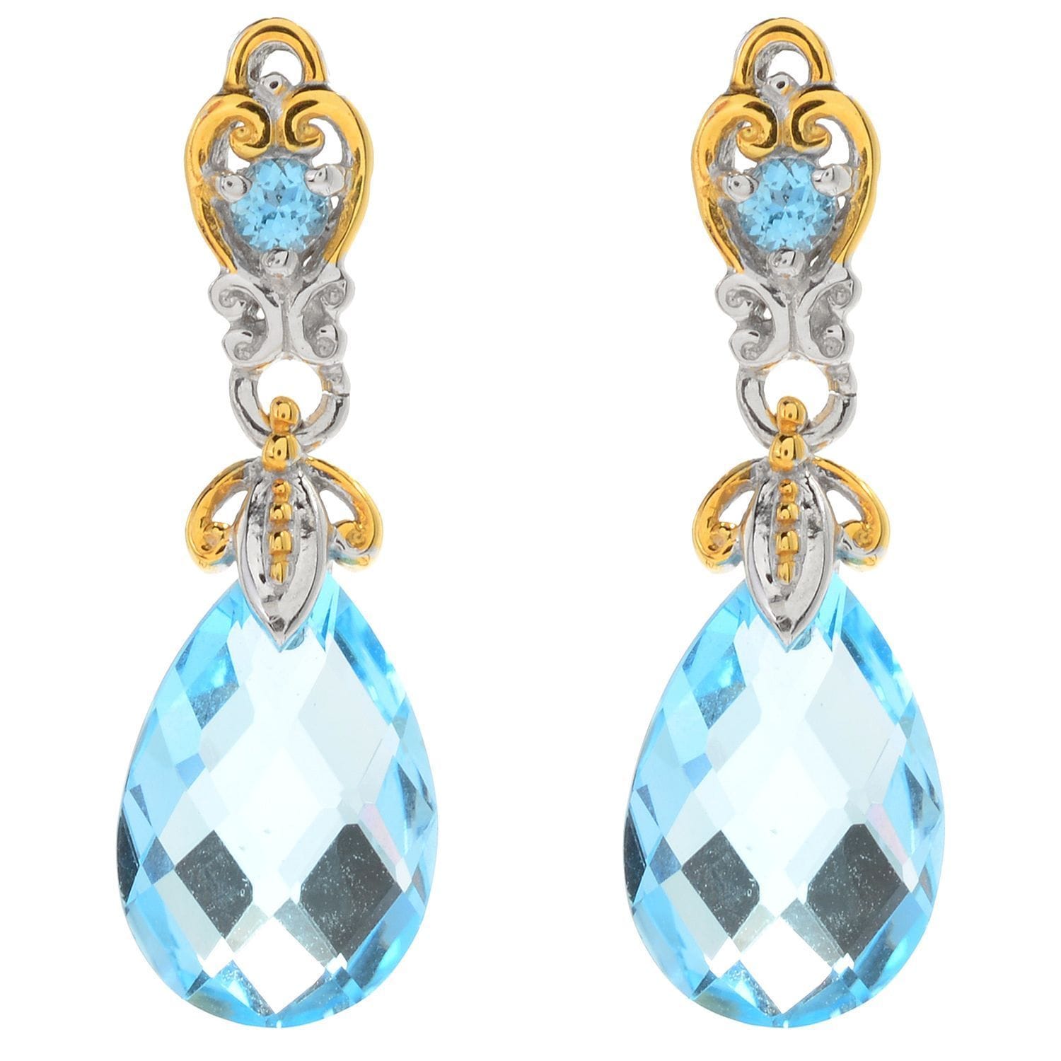 Michael Valitutti Palladium Silver Swiss Blue Topaz Briolette Michael Valitutti Palladium Silver Swiss Blue Topaz Briolette Drop Earrings Free Shipping Today 15371572