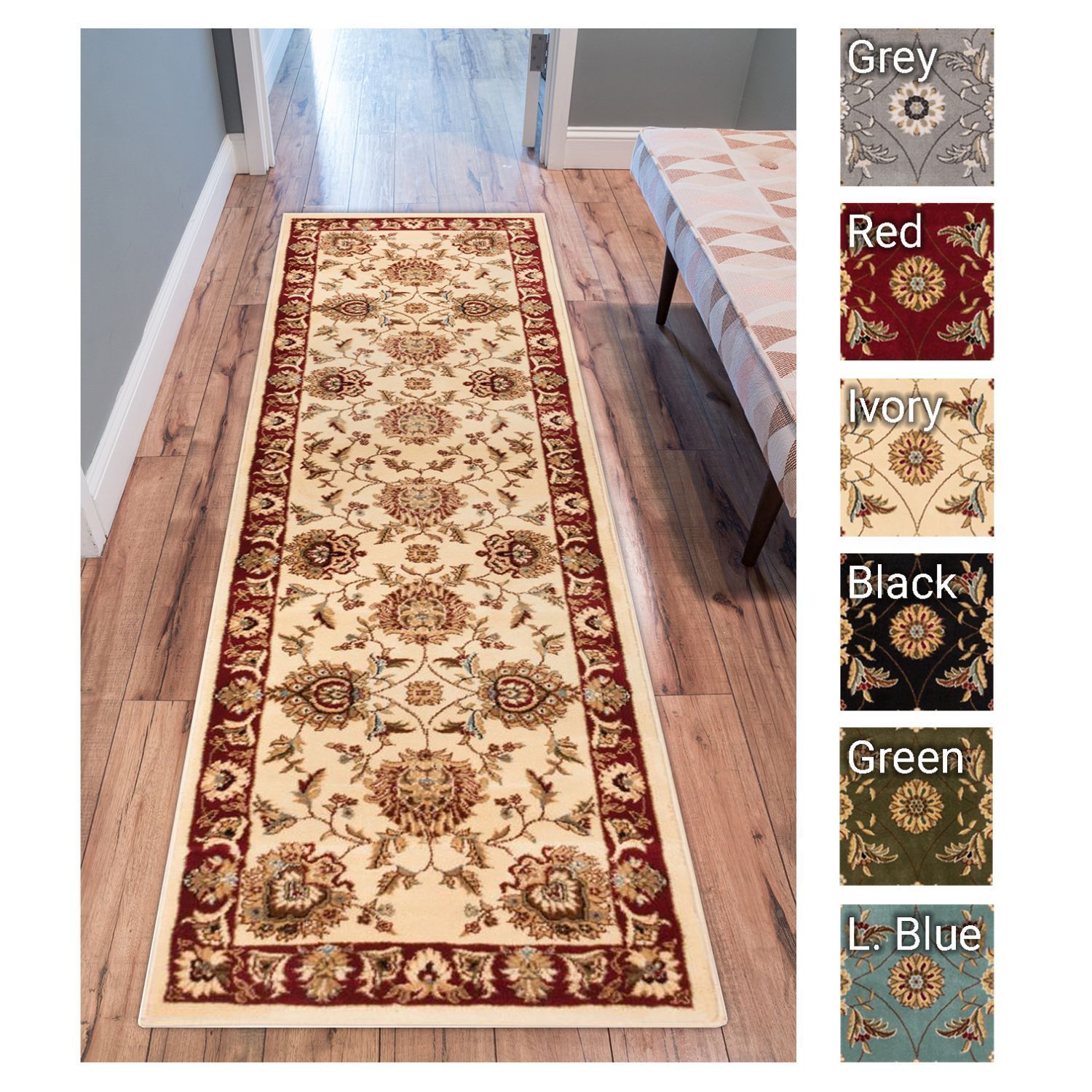 Shop Well Woven Agra Traditional Ushak Oriental Oversized Runner Rug