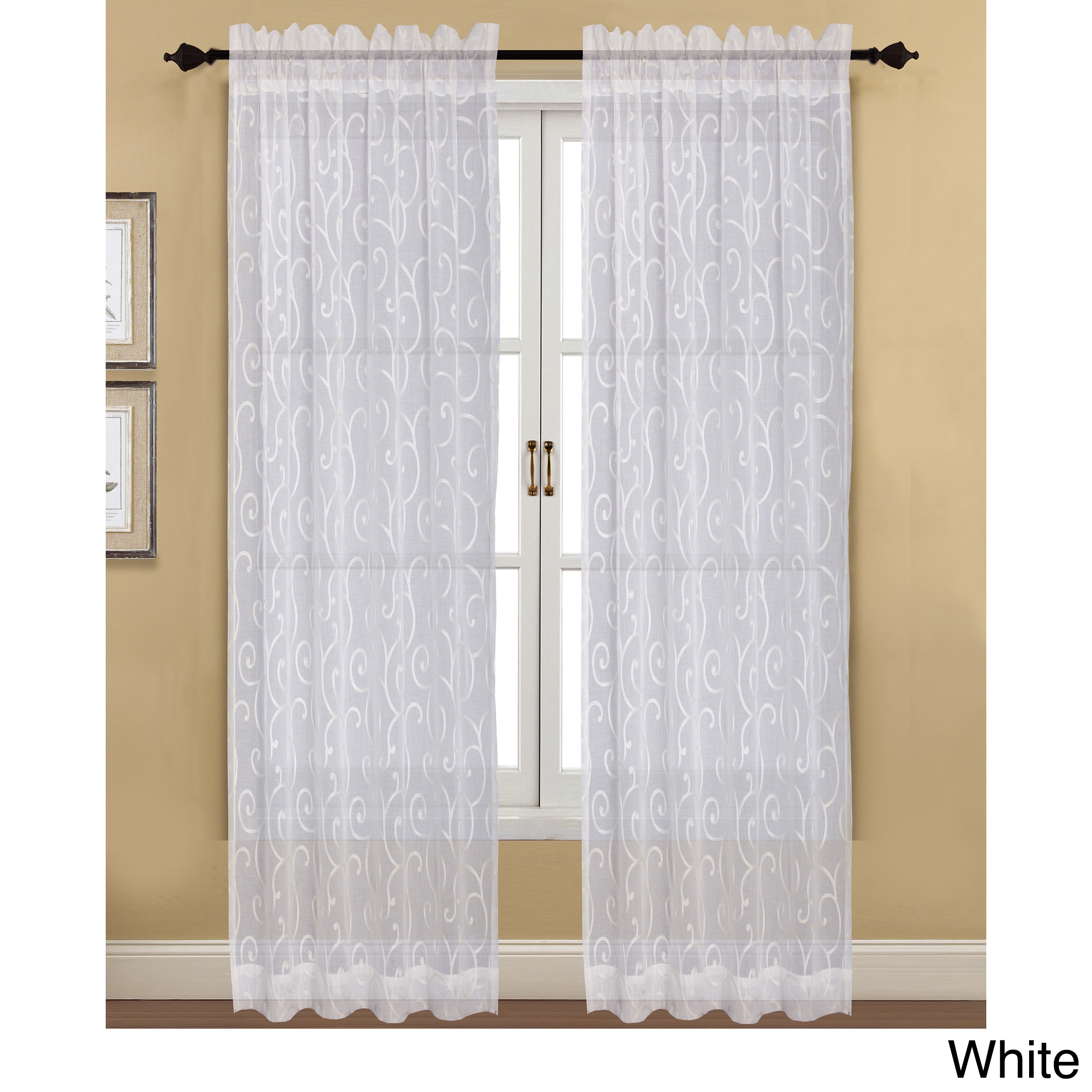 Shop Blair Sheer Curtain Panel Pair Free Shipping Today