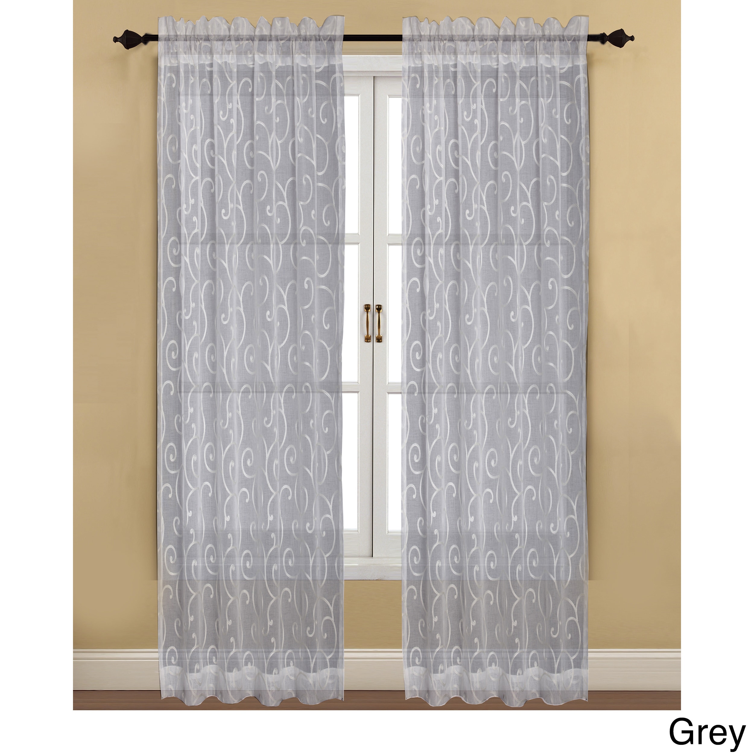 Shop Blair Sheer Curtain Panel Pair Free Shipping Today