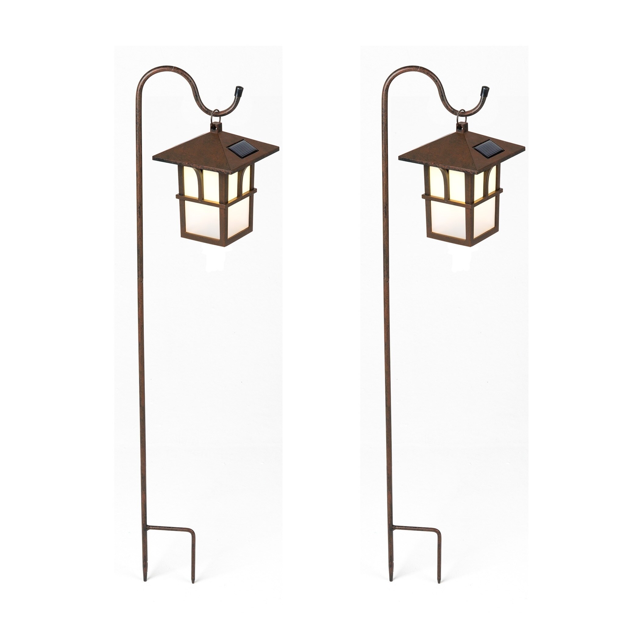 Set Of 2 Paa Hanging Solar Lanterns With Shepherd S Hooks Set Of 2 Paa Hanging Solar Lanterns With Shepherd S Hooks Free Shipping Today 15390631