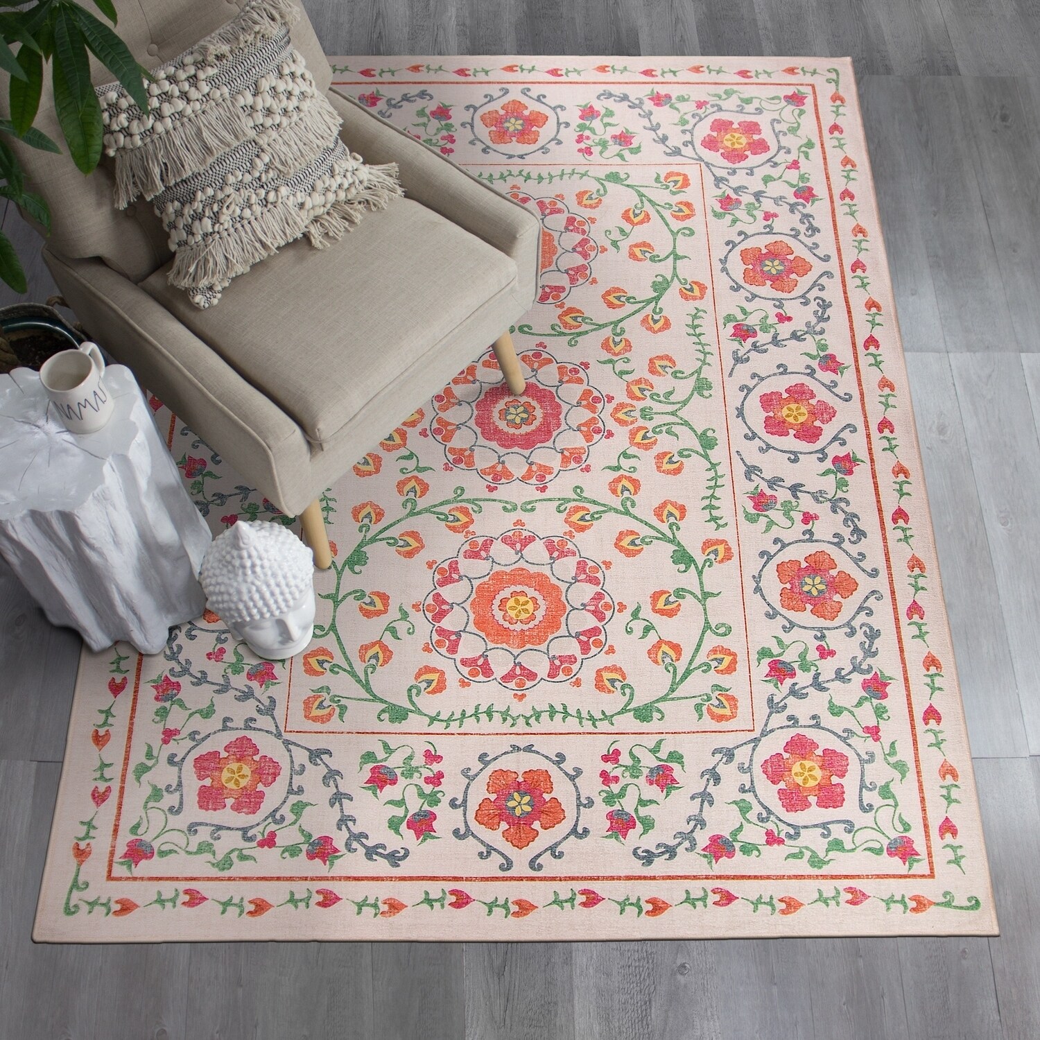 Ruggable Washable Stain Resistant Pet Runner Rug Suzi C 5 Ruggable Washable Stain Resistant Pet Runner Rug Suzi C 5 X 7
