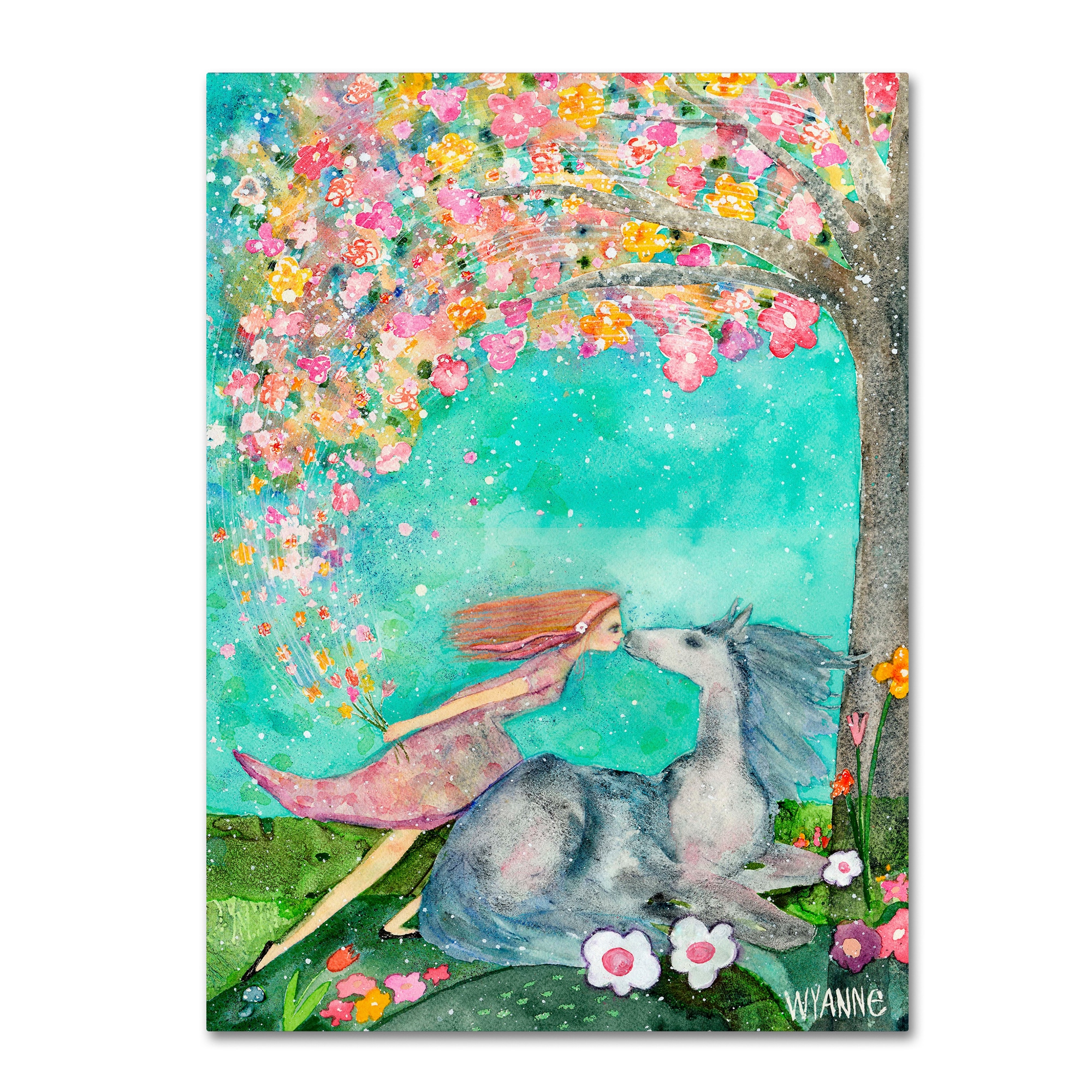 Shop Wyanne 'Big Eyed Girl The Promise' Canvas Art - On Sale - Free Shipping On Orders Over $45 - Overstock.com - 15645732