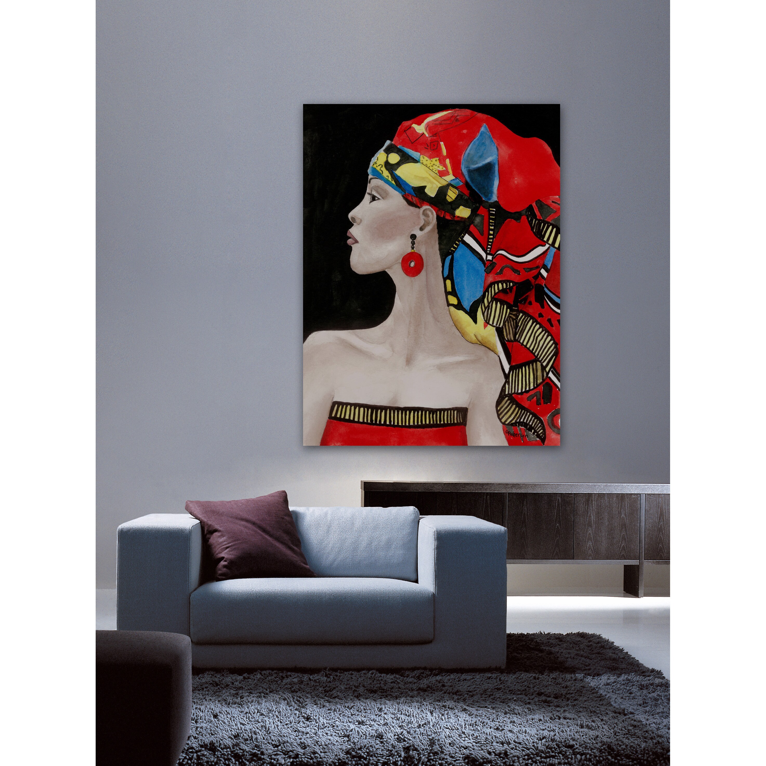 African Queen Painting Print On Wrapped Canvas African Queen Painting Print On Wrapped Canvas