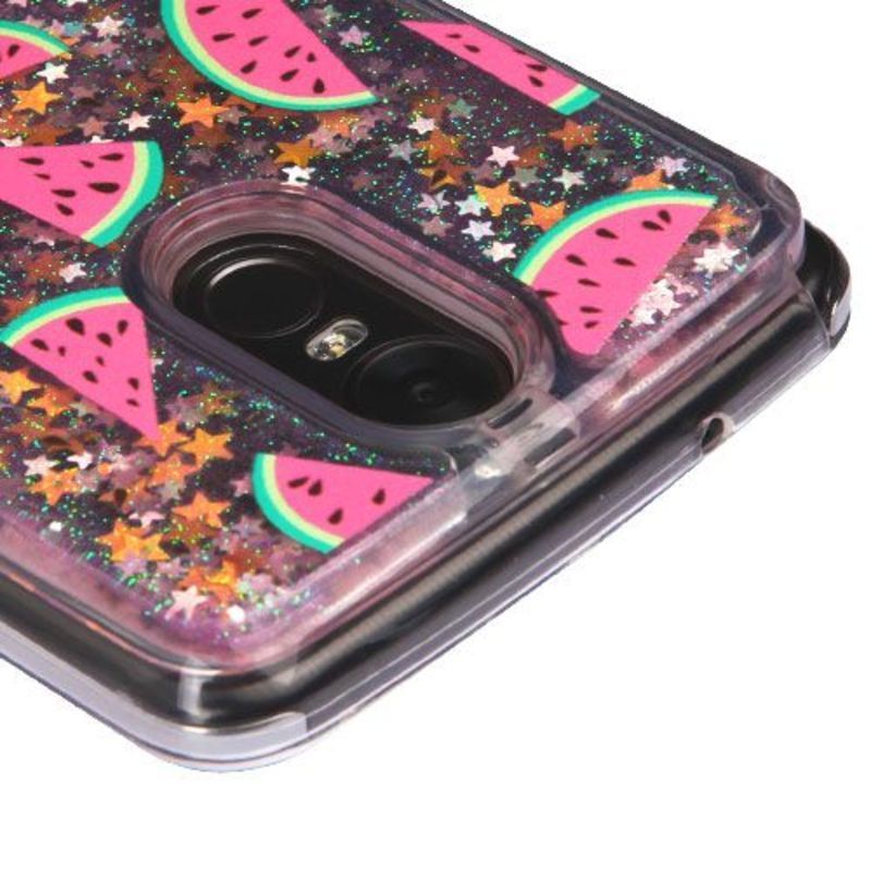 Insten Multi-Color Watermelon Quicksand Hard Snap-on Glitter Case Cover For LG Stylo 3 LS777/ K10 Pro/ Stylus 3