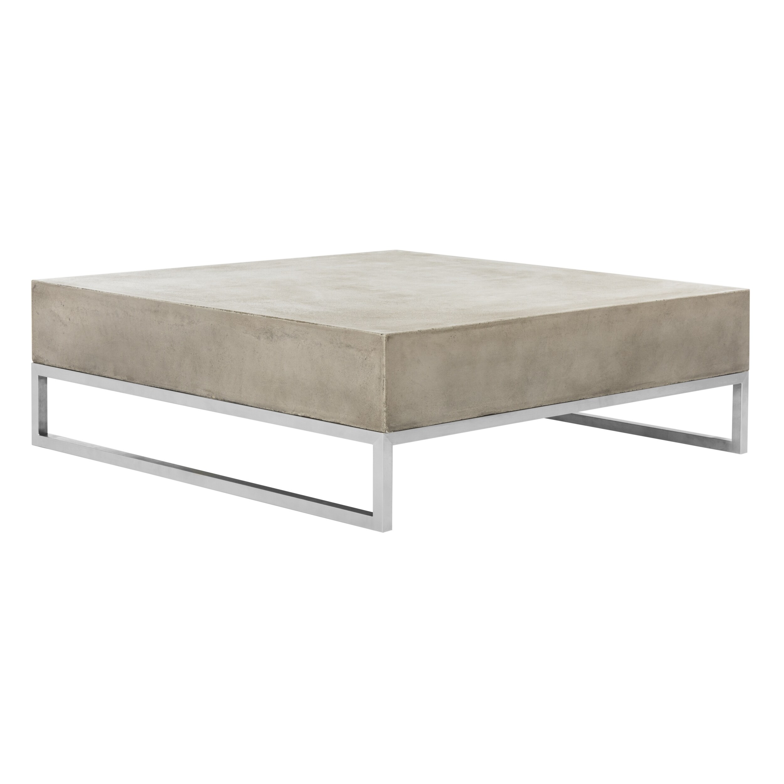 Safavieh Eartha Dark Grey Modern Concrete Indoor Outdoor Safavieh Eartha Dark Grey Modern Concrete Indoor Outdoor Coffee Table 34 3 X 11 4