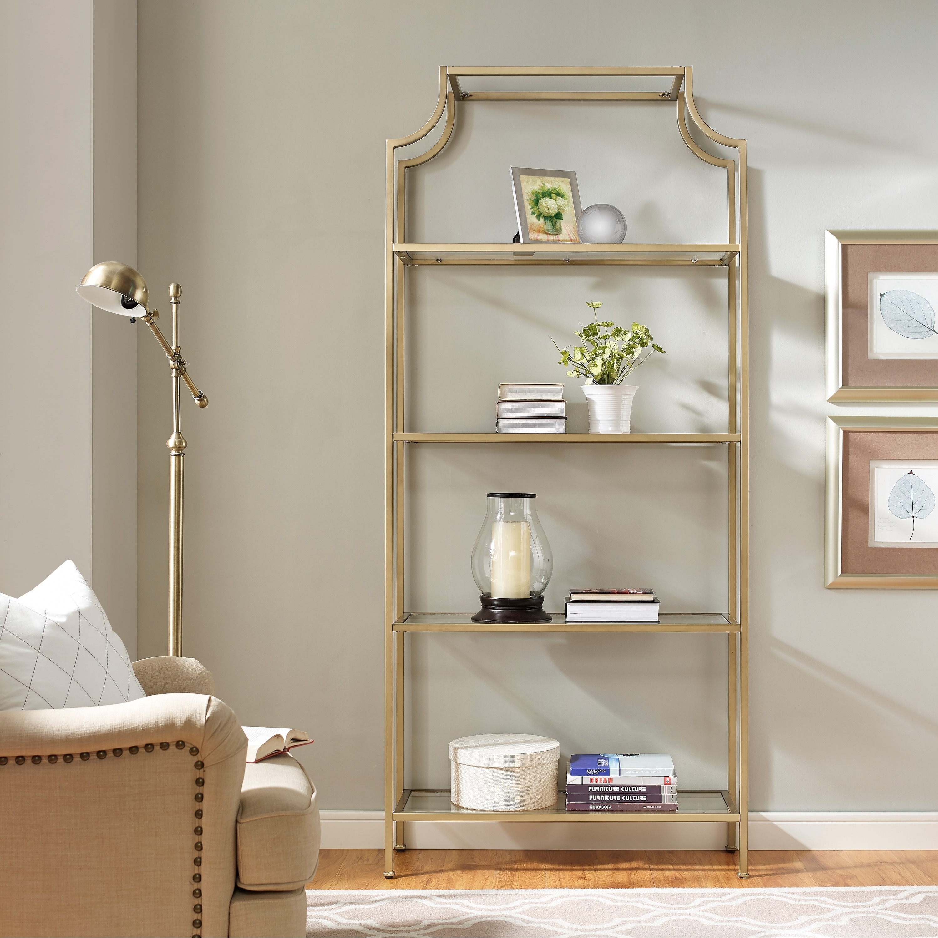 Aimee Gl Etagere Free Shipping Today 15951481 Aimee Gl Etagere By Crosley Furniture