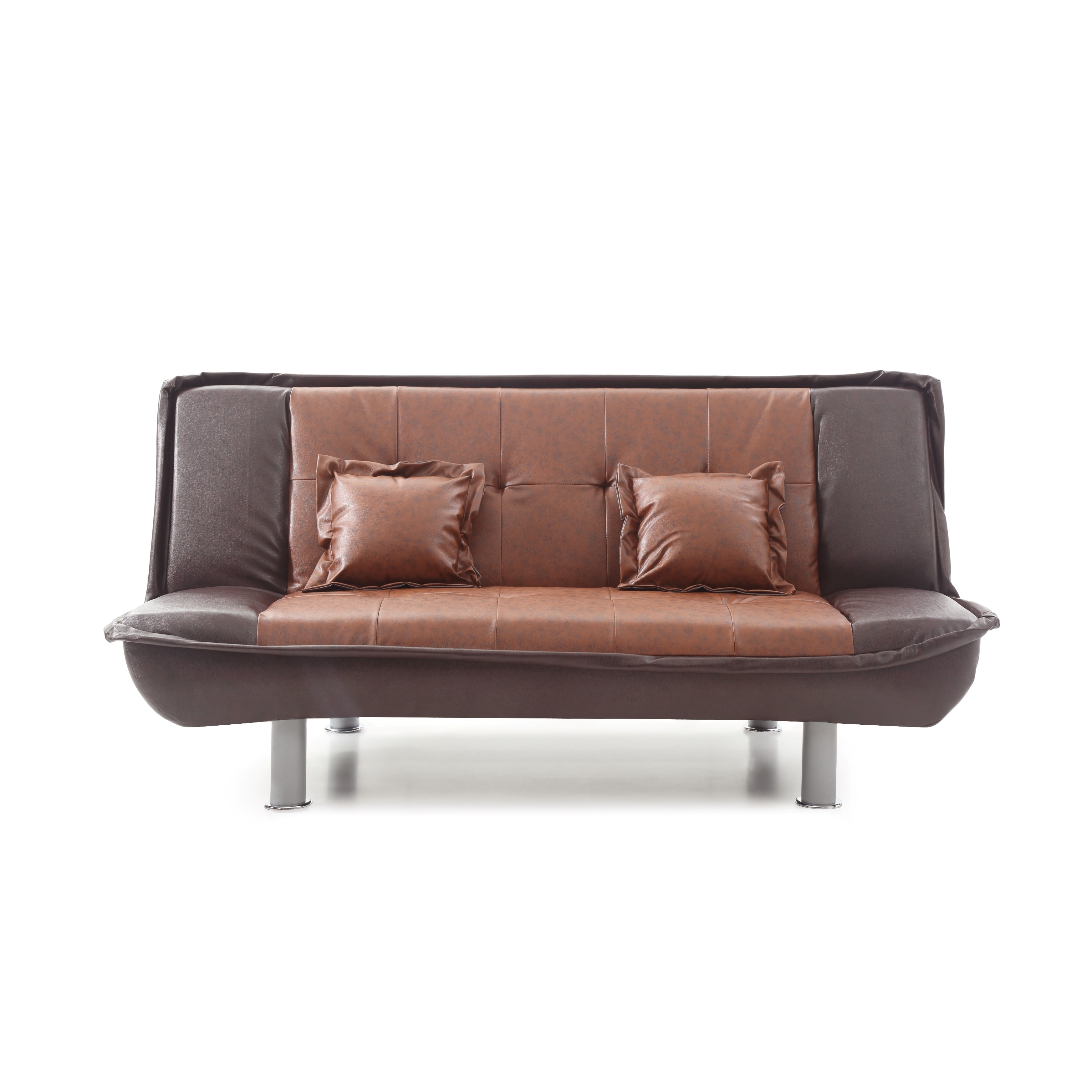 Lyke Home 2 Tone Faux Leather Sofa Bed Free Shipping Today Lyke Home 2 Tone Faux Leather Sofa Bed Free Shipping Today 22361448