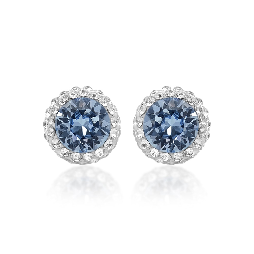 Marabela Sterling Silver Blue Swarovski Crystal Elements Stud Marabela Sterling Silver Blue Swarovski Crystal Elements Stud Earrings On Free Shipping Orders Over 45 16066708