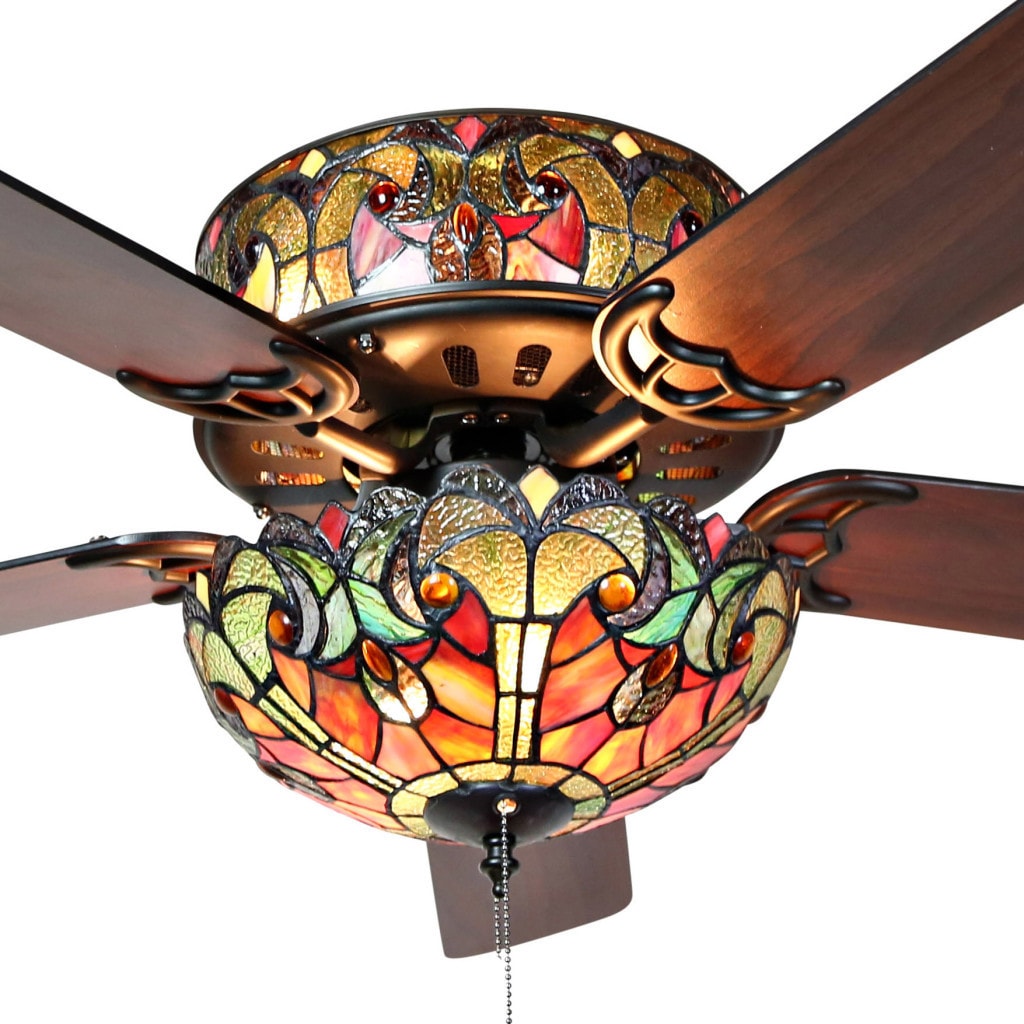 Tiffany Style Stained Glass Halston Ceiling Fan E On Tiffany Style Stained Glass Halston Ceiling Fan E On Free Today Com 16105878