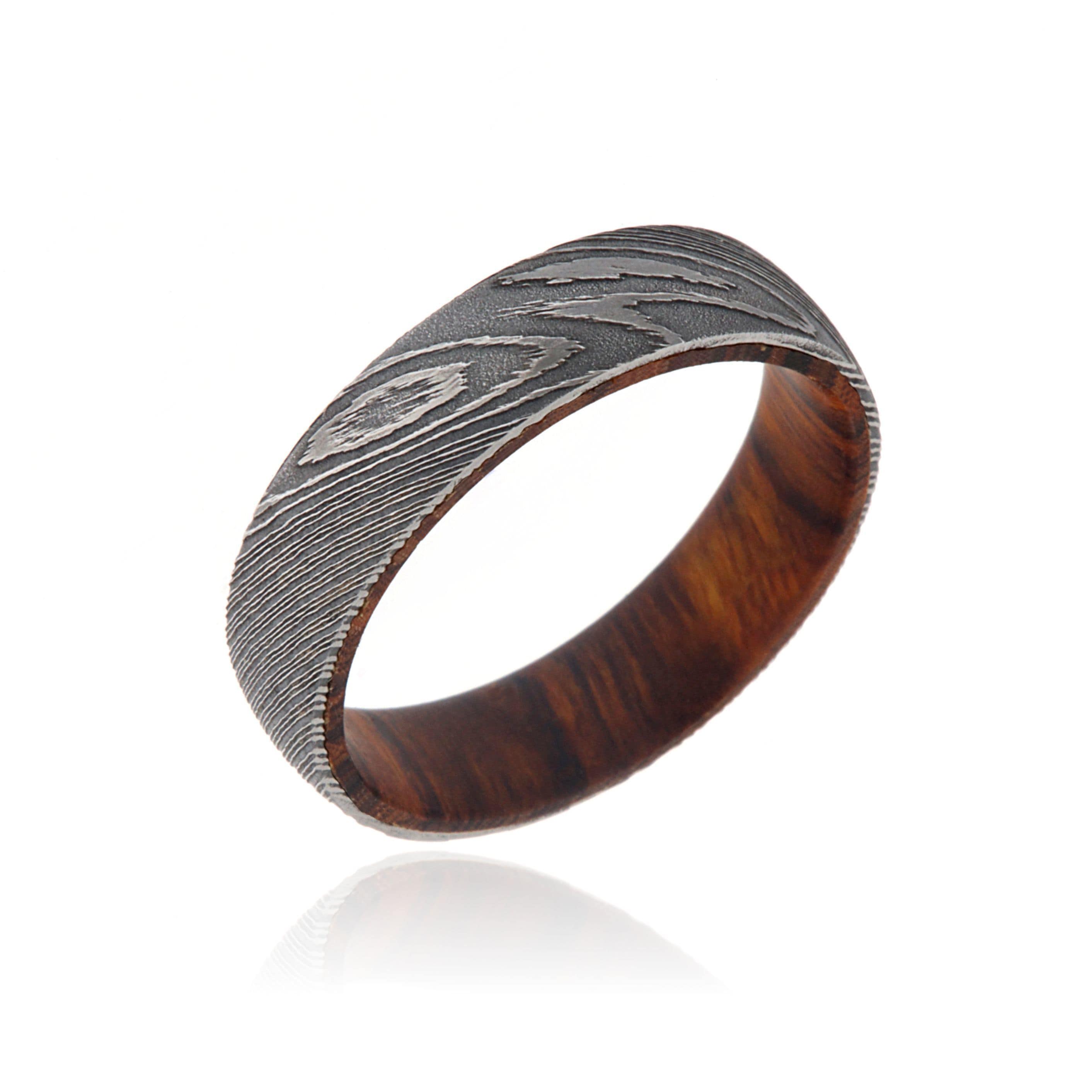 6mm Damascus Steel Ring With Iron Wood Sleeve For Men Free 6mm Damascus Steel Ring With Iron Wood Sleeve For Men Free Shipping Today 16197320