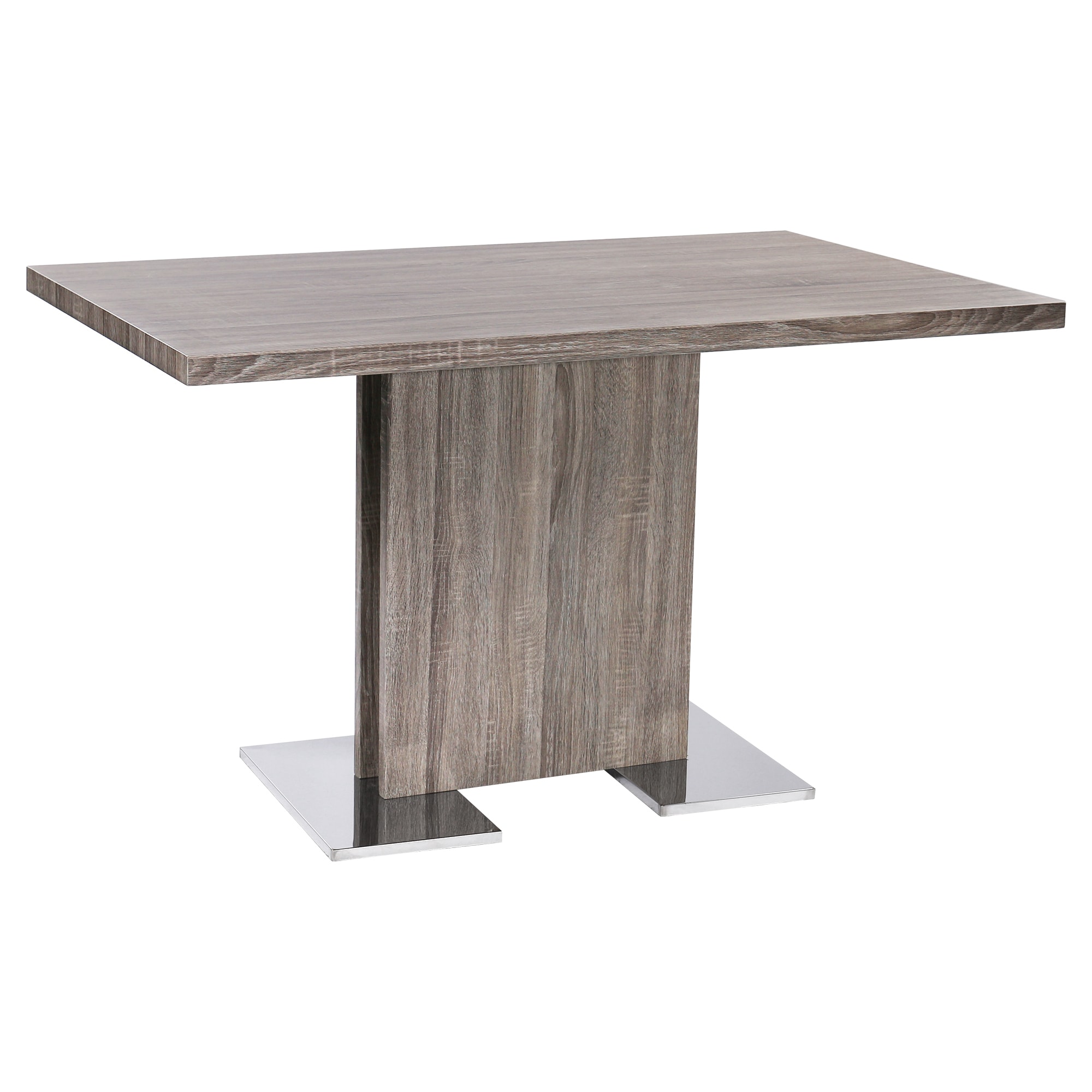 Armen Living Zenith Grey Walnut Dining Table With Brushed Armen Living Zenith Grey Walnut Dining Table With Brushed Stainless Steel Base On Free Shipping Today 16435197