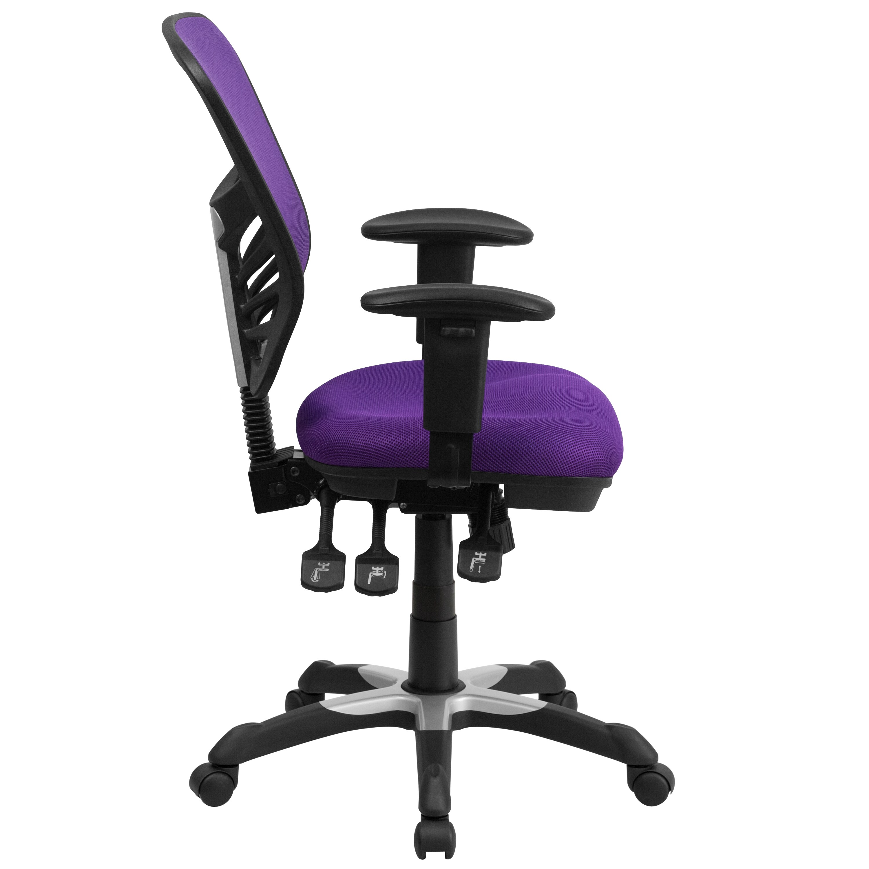 Multi Function Purple Executive Mesh Back Swivel Office Chair Multi Function Purple Executive Mesh Back Swivel Office Chair With Triple Paddle Control Mechanism Free Shipping Today 16489641