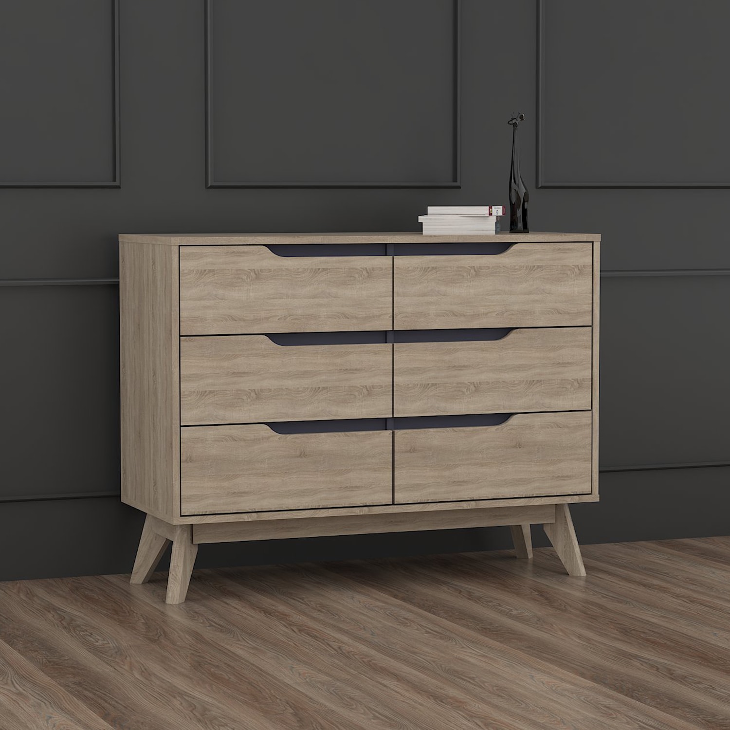 Shop Carson Carrington Eskilstuna Mid Century Oak And Grey Wood 6 Drawer Chest Free Shipping Today Overstock Com 21895323 Shop Carson Carrington Eskilstuna Mid Century Oak And Grey Wood 6 Drawer Chest Free Shipping Today Overstock Com 21895323