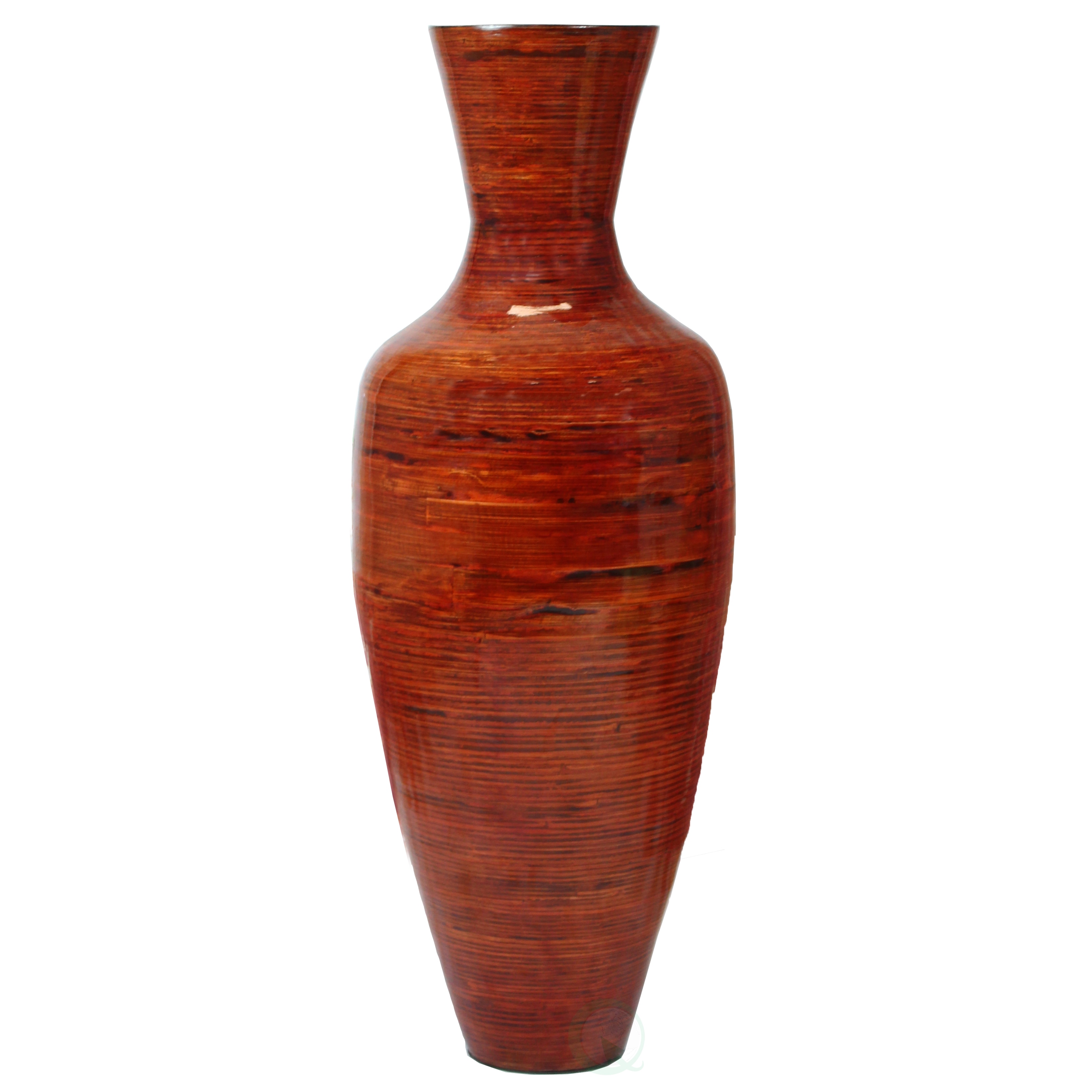 Shop 37 5 Tall Bamboo Floor Vase Glossy Red Ships To Canada