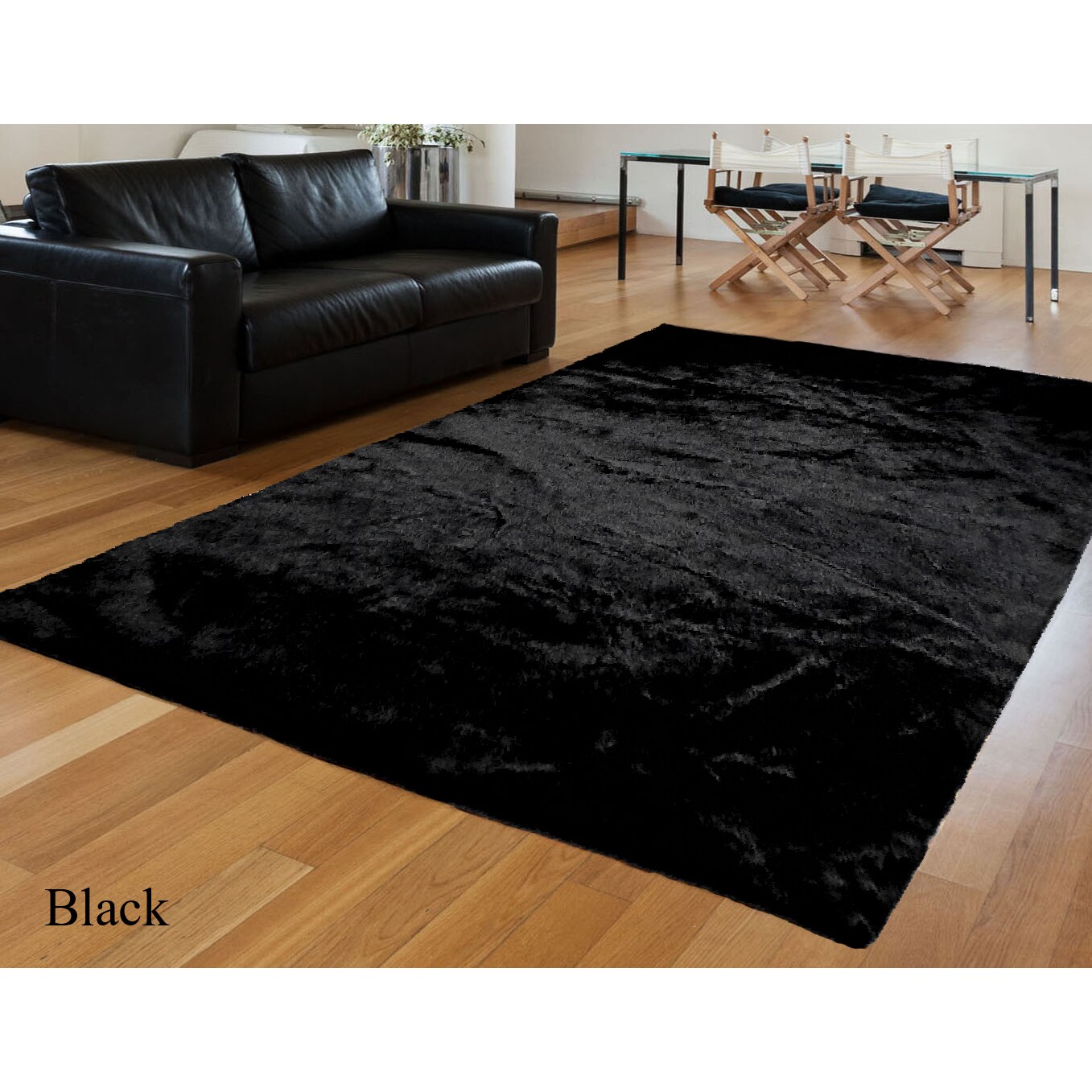 Shop Solid Faux Sheepskin And Acrylic Handmade Shag Area Rug 4x6