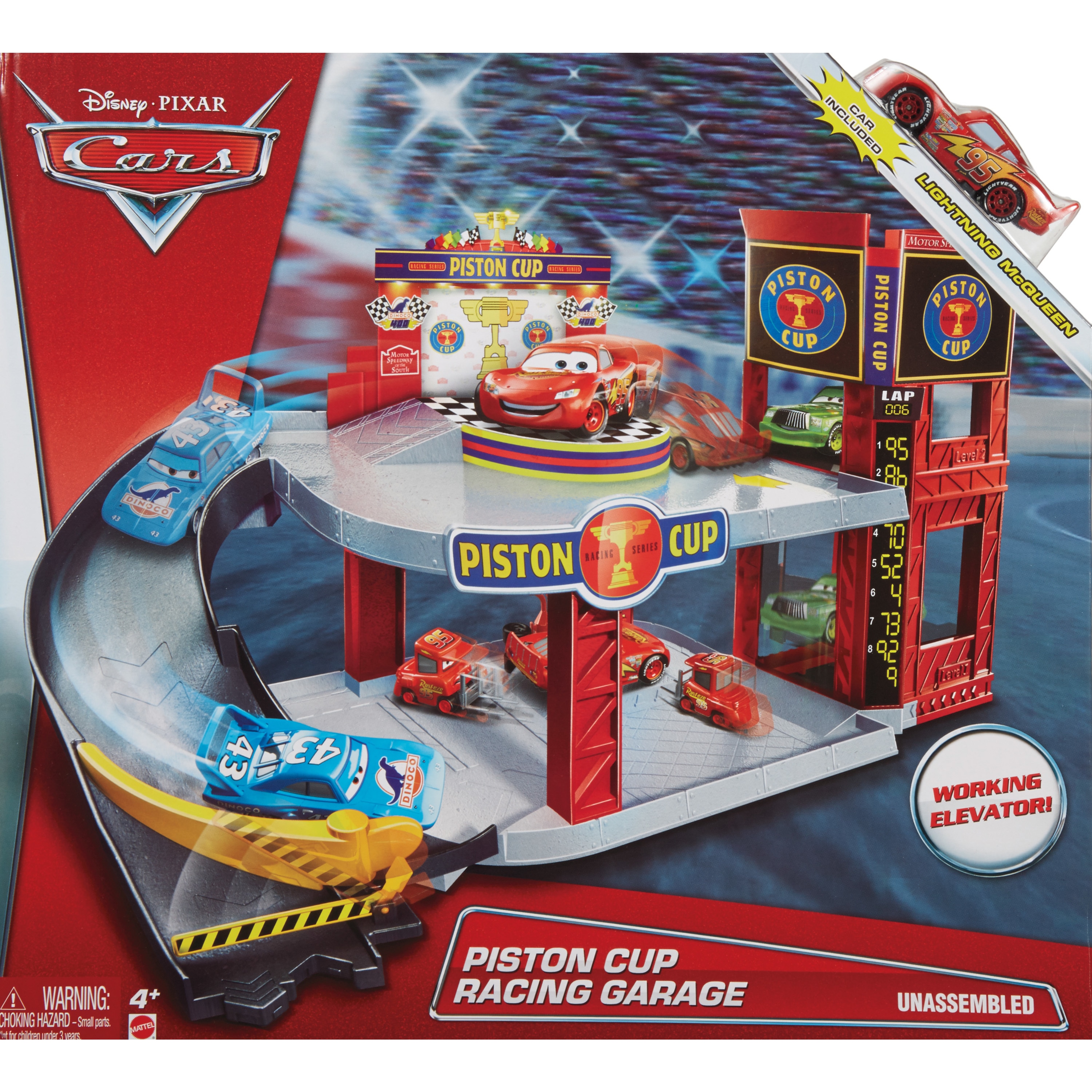 Disney CARS//dwb90//piston Cup racing garage//champ de courses parking