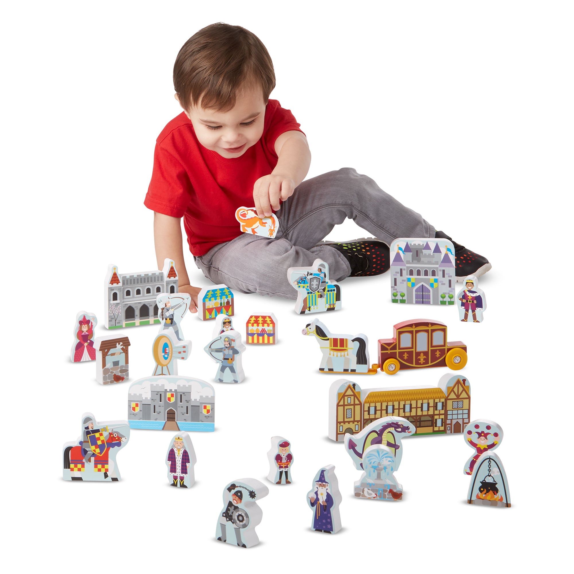 melissa & doug wooden castle