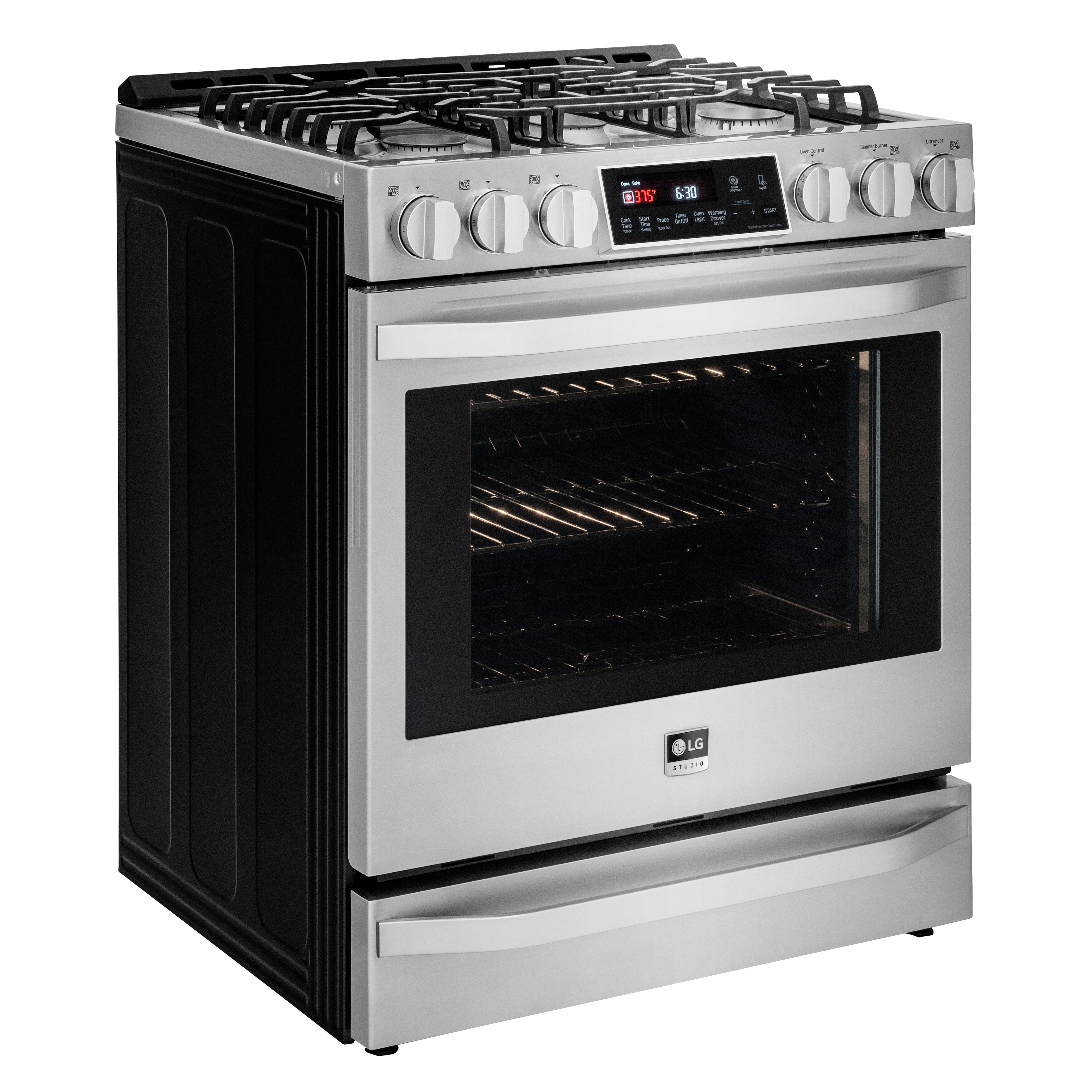 Shop Lg Lssg3016st Lg Studio 6 3 Cu Ft Gas Slide In Range With