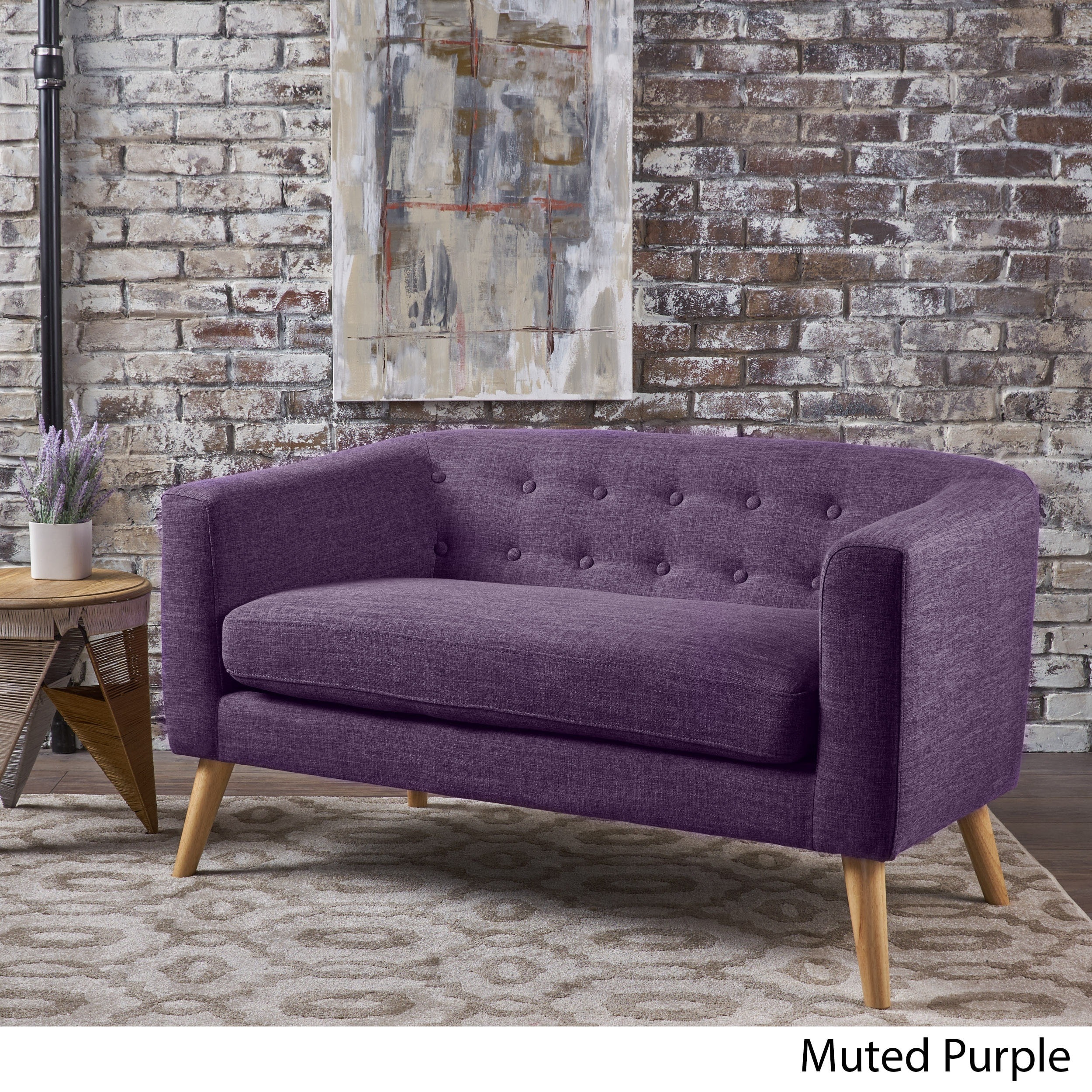 bridie mid century fabric loveseat by christopher knight home free shipping today overstockcom 23006891 - Purple Furniture bridie mid century fabric loveseat by christopher knight home free shipping today overstockcom 23006891 - Purple Furniture