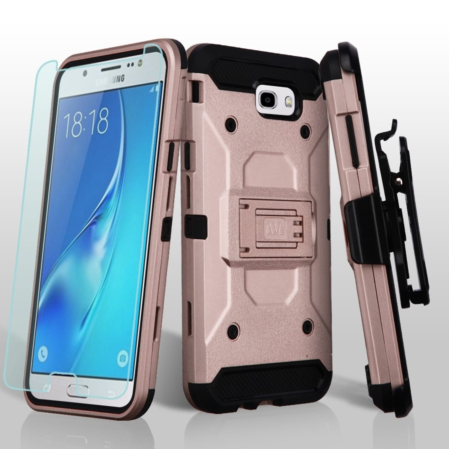 Shop Insten Rose Gold Black Hard Snap on Dual Layer Hybrid Case Shop Insten Rose Gold Black Hard Snap on Dual Layer Hybrid Case Cover For Samsung Galaxy J7 2017 J7 Perx J7 Prime J7 Sky Pro J7 V Free Shipping