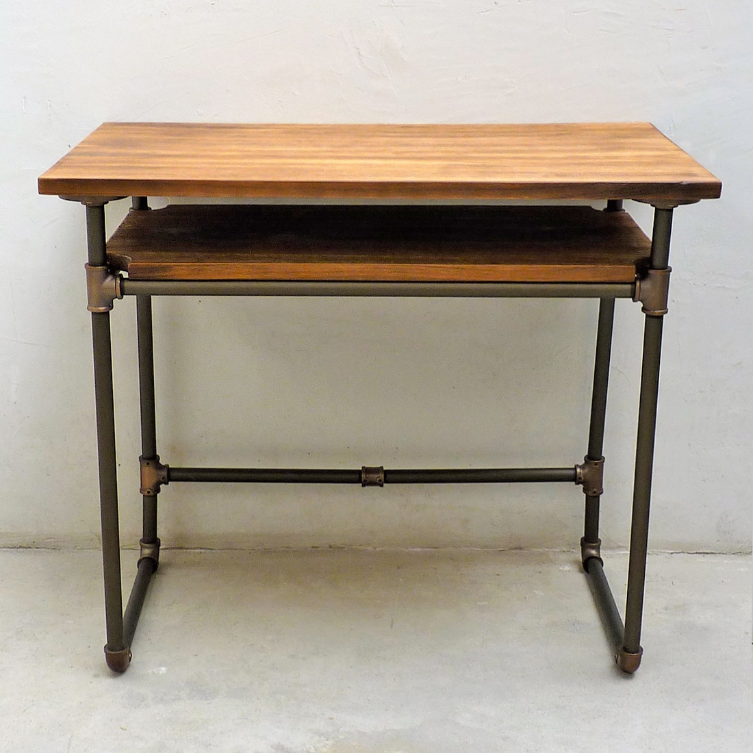 Shop Berkeley Industrial Vintage Metal And Reclaimed Aged Wood Shop Berkeley Industrial Vintage Metal and Reclaimed Aged Wood Finish Pipe Desk with Lower Shelf - On Sale - Free Shipping Today - Overstock.com - 16738536 - Shop Berkeley Industrial Vintage Metal And Reclaimed Aged Wood