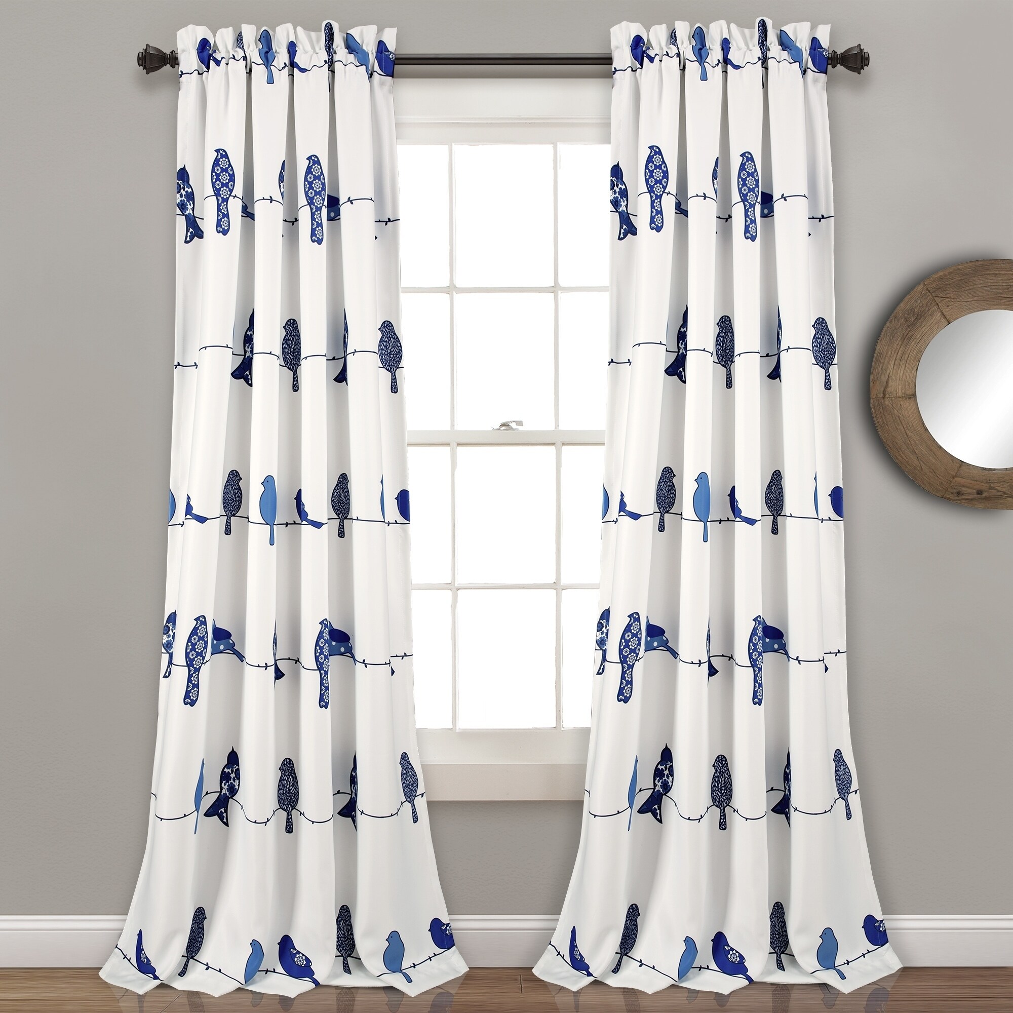 Shop Lush Decor Rowley Birds Room Darkening Curtain Panel Pair