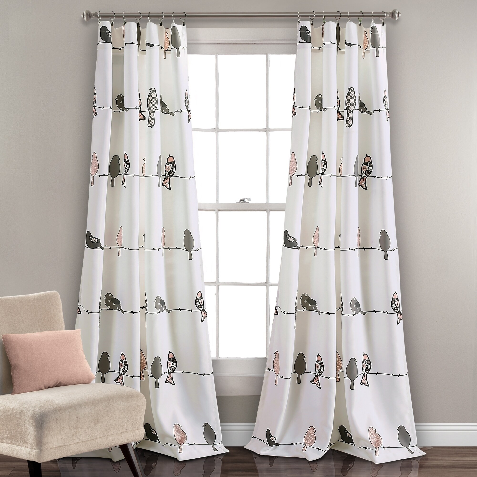 Shop Lush Decor Rowley Birds Room Darkening Curtain Panel Pair