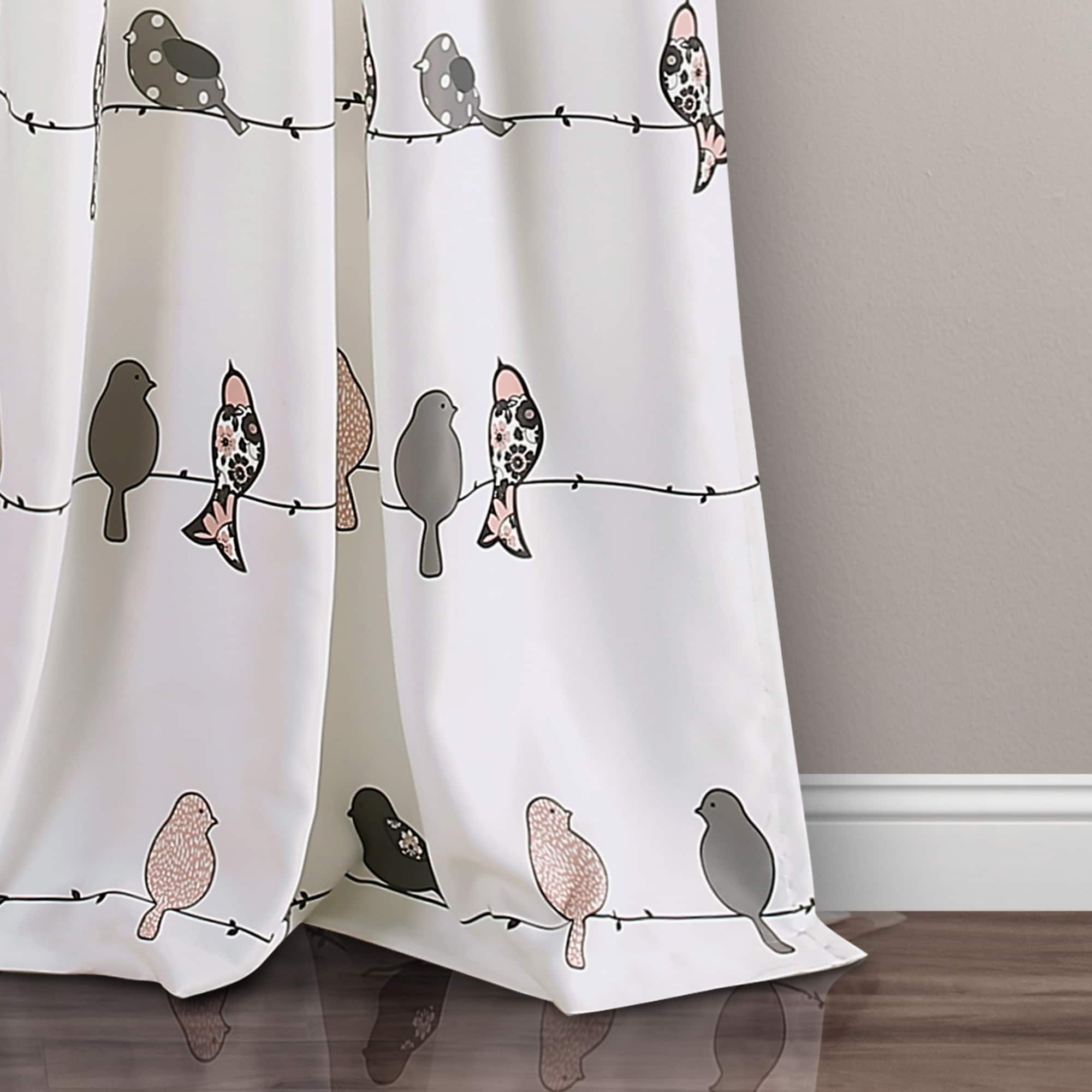 Shop Lush Decor Rowley Birds Room Darkening Curtain Panel Pair