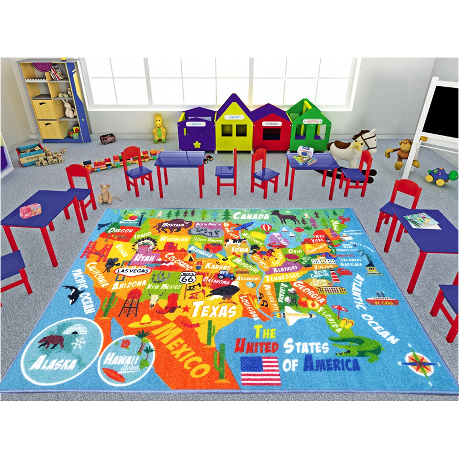 Kc Cubs Usa Geography Map Educational Area Rug 5 0 X 6 Free Kc Cubs Usa Geography Map Educational Area Rug 5 0 X 6 Free Shipping Today 23111521