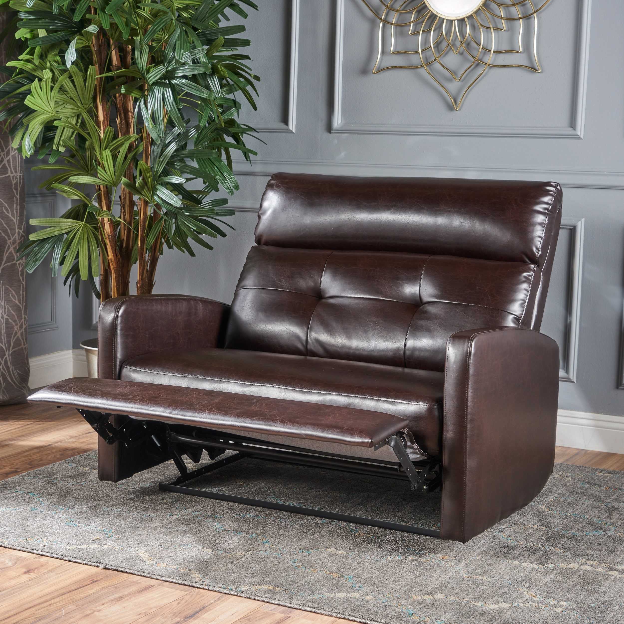 Halima Faux Leather 2 Seater Recliner Club Chair By Christopher Halima Faux Leather 2 Seater Recliner Club Chair By Christopher Knight Home