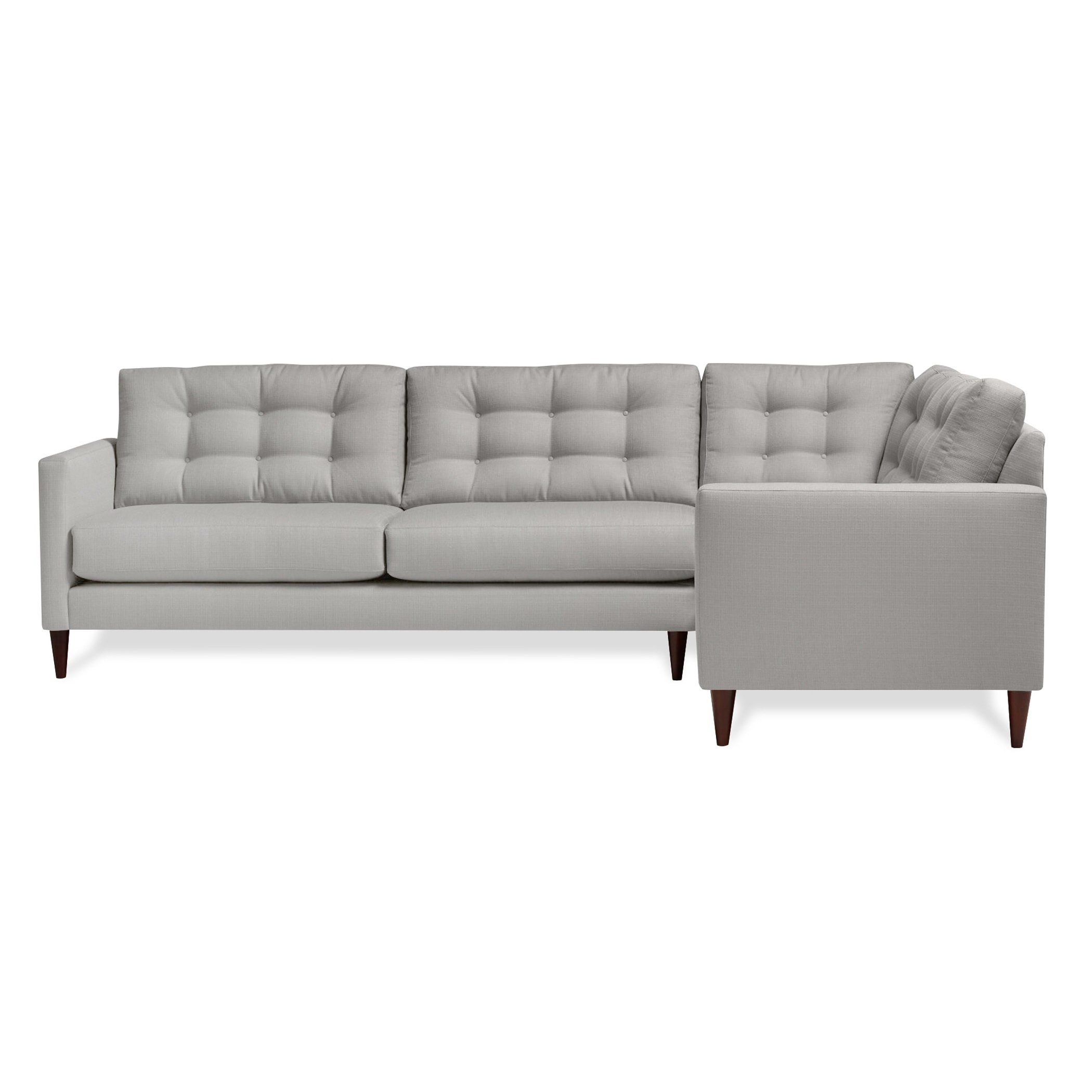 Harvard Mid Century Eco Friendly Fabric Right Facing Tufted Harvard Mid Century Eco Friendly Fabric Right Facing Tufted Sectional Sofa Free Shipping Today 16915029