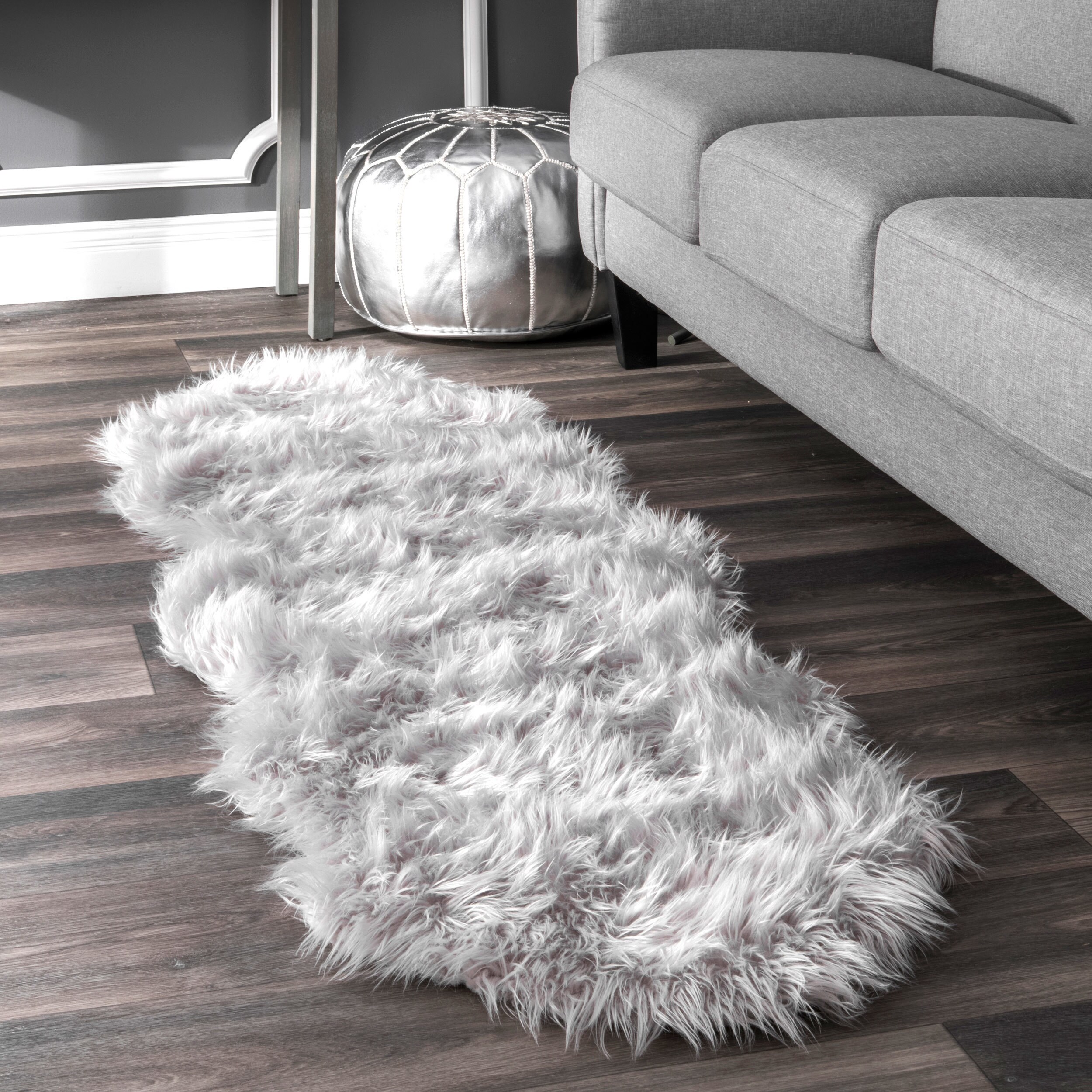 Shop NuLOOM Double Faux Flokati Sheepskin Solid Soft And Plush Cloud