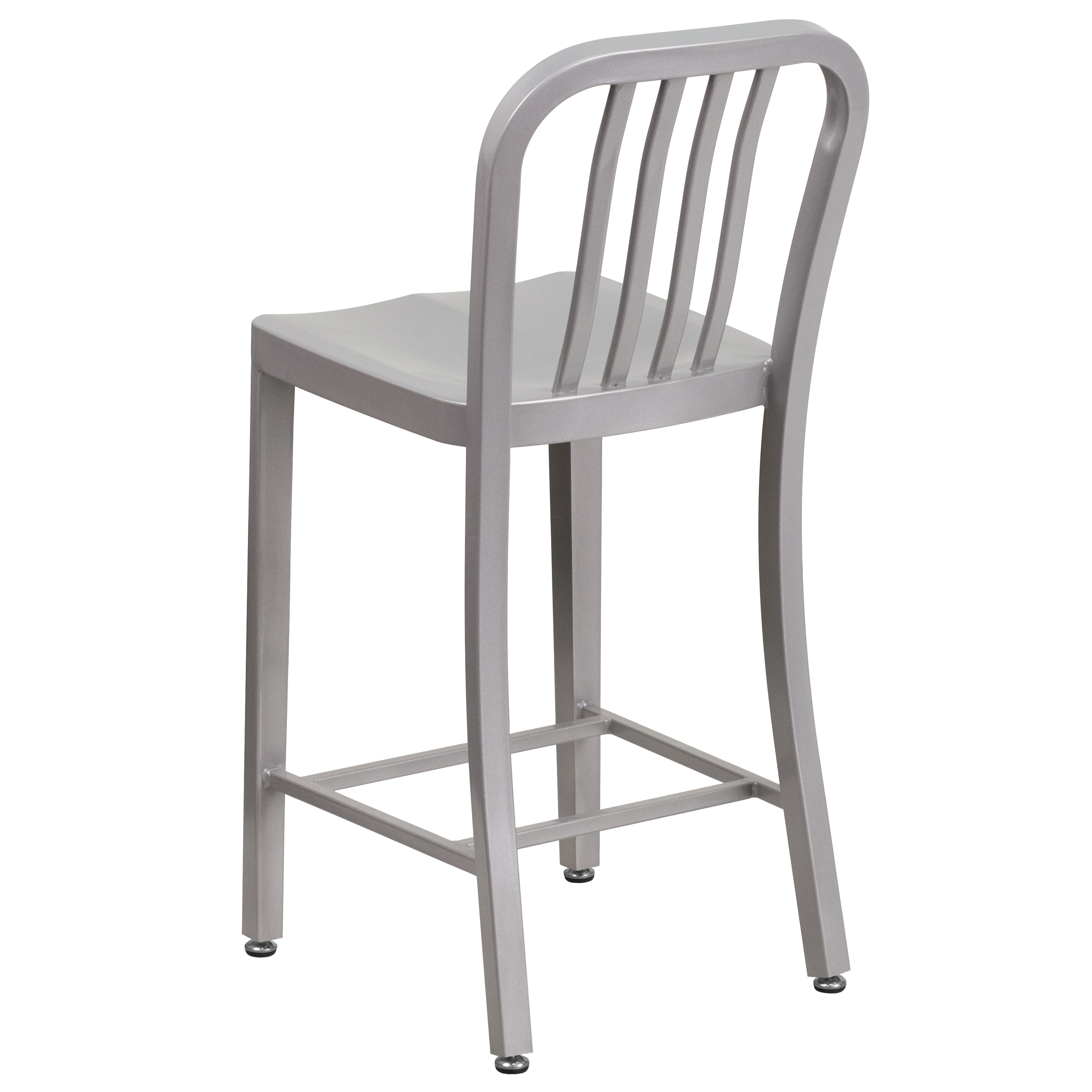 Veronica Slat Back Design Silver Metal Counter Stools Free Veronica Slat Back Design Silver Metal Counter Stools Free Shipping Today 16958256
