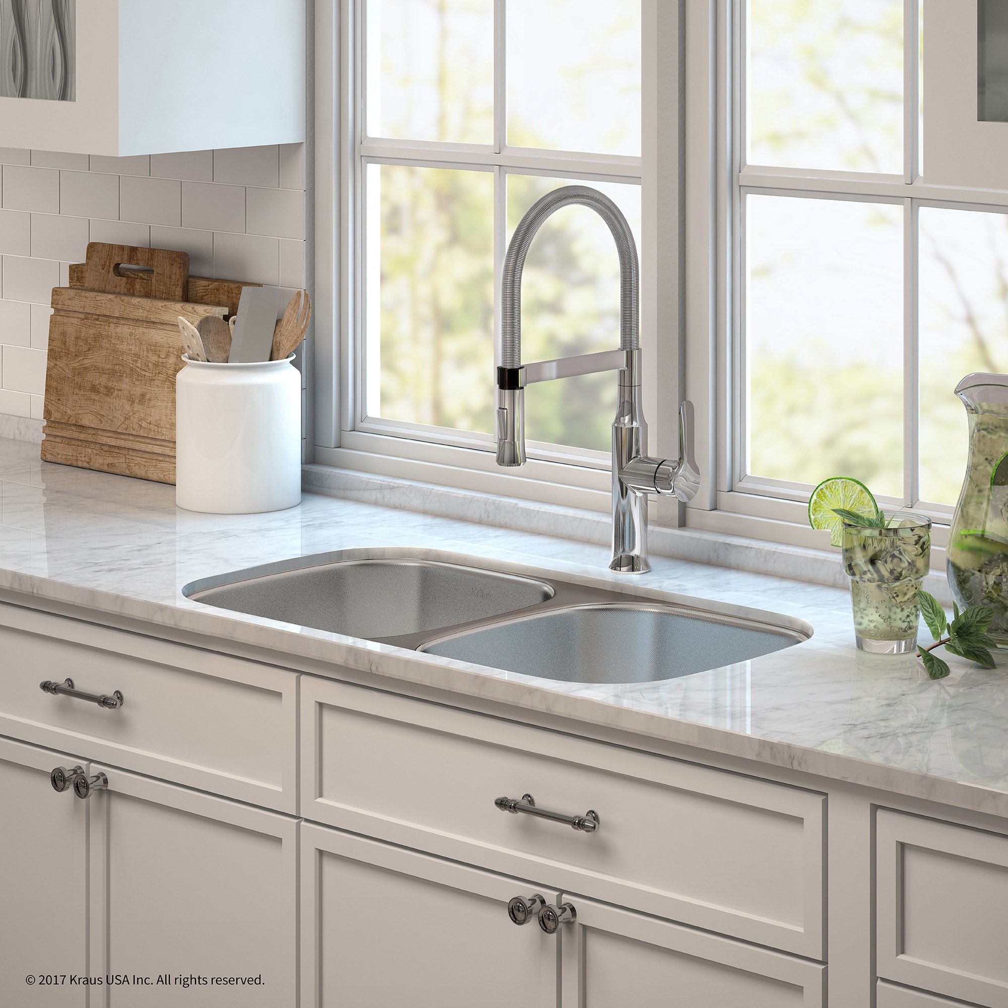 Kraus 32 Inch Undermount Double Bowl Stainless Steel Kitchen Kraus 32 Inch Undermount Double Bowl Stainless Steel Kitchen Sink Kpf 1640 Nola Commercial Pull Down Faucet Dispenser Free Shipping Today