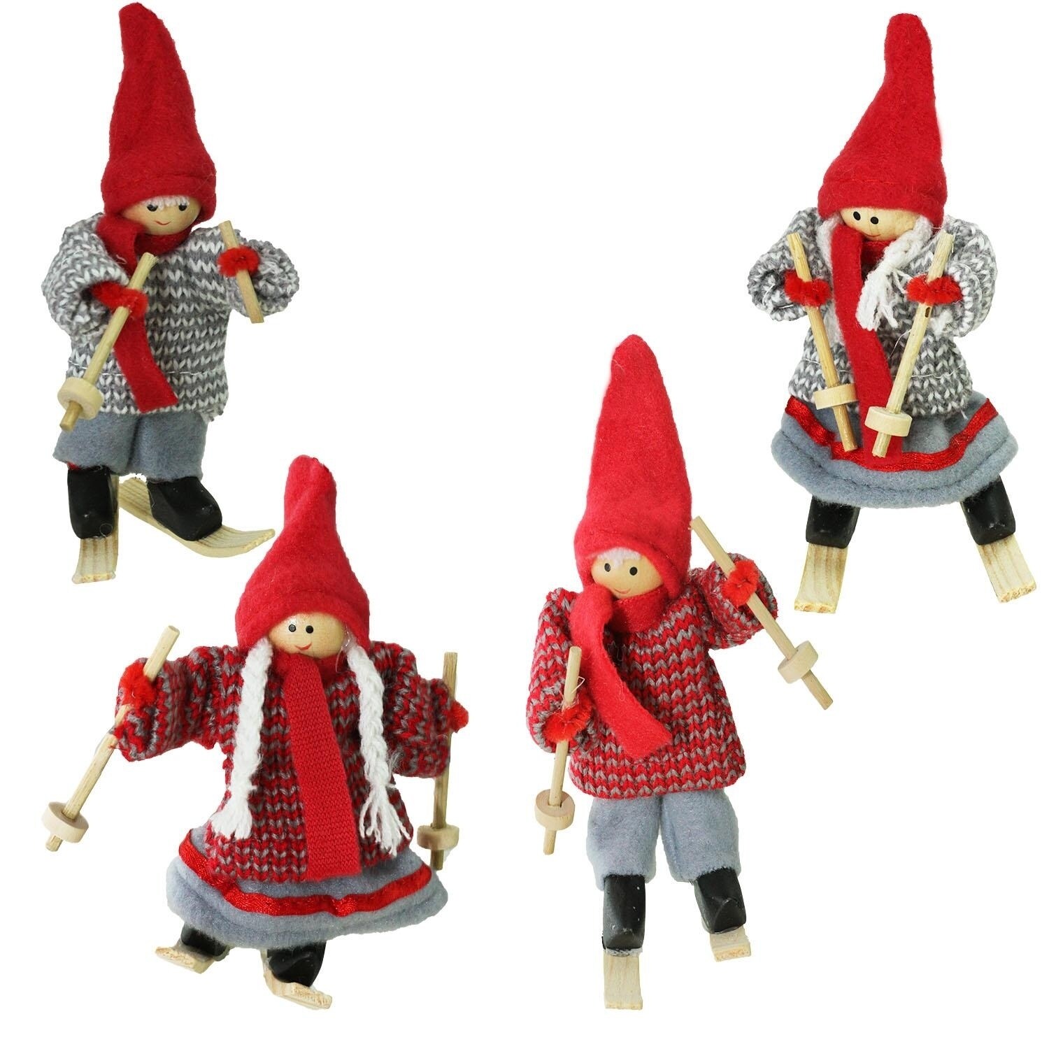 set of 4 colorful holiday ski dolls christmas tabletop decorations 35 free shipping on orders over 45 overstock 23287716 - Ski Christmas Decorations set of 4 colorful holiday ski dolls christmas tabletop decorations 35 free shipping on orders over 45 overstock 23287716 - Ski Christmas Decorations
