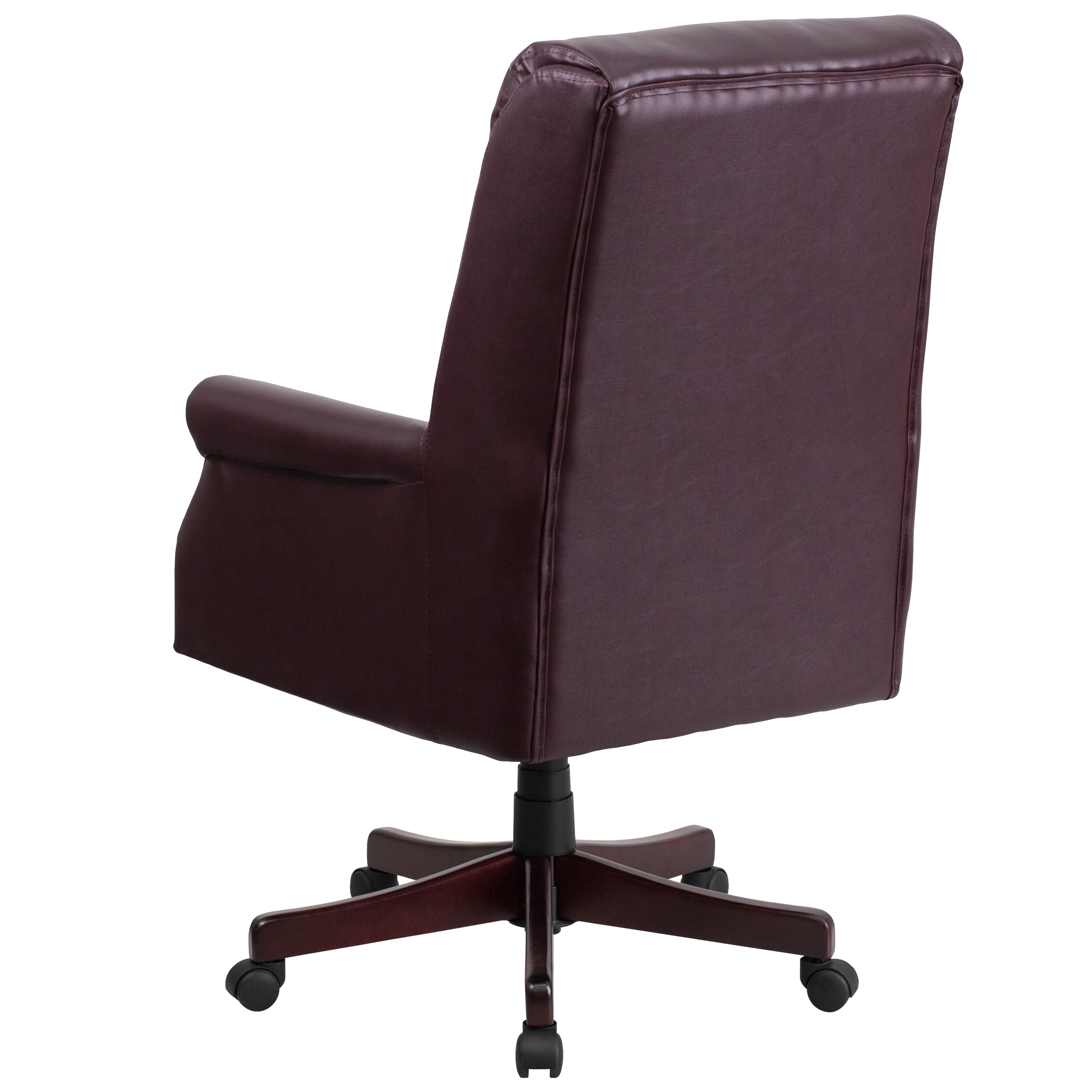 Ceo Pillow Back Executive Burgundy Leather Adjule Swivel Ceo Pillow Back Executive Burgundy Leather Adjule Swivel Office Chair With Mahogany Wood Base Free Shipping Today 17016248