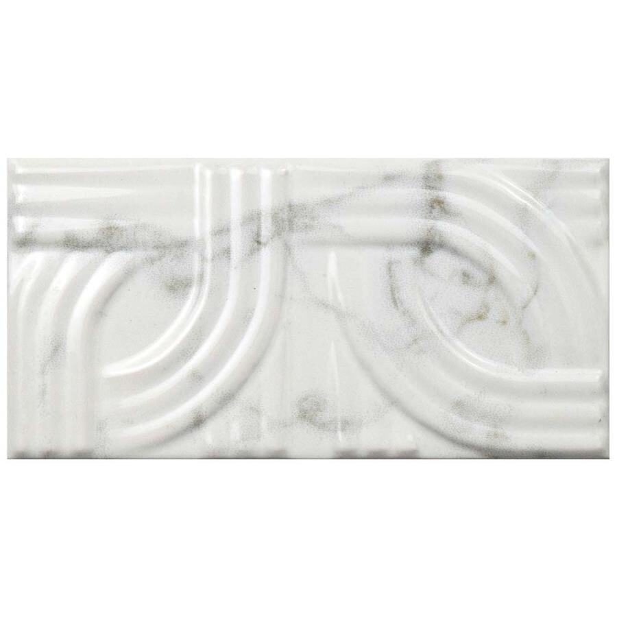Somertile 3x6 Inch Carra Carrara Glossy Metropolis Ceramic Wall Somertile 3x6 Inch Carra Carrara Glossy Metropolis Ceramic Wall Tile 80 Tiles 10 Sqft