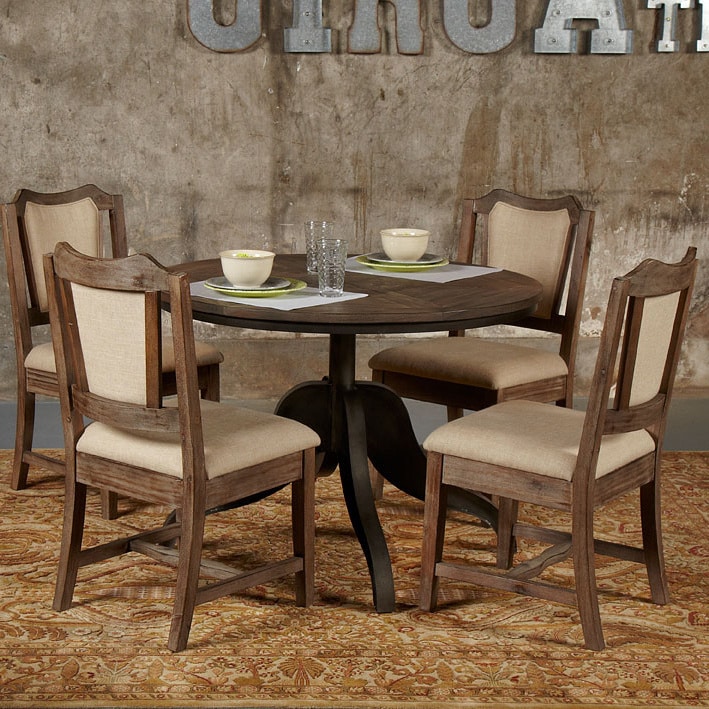 Brooklyn Round Adjule Height Steel Oak Dining Table Brooklyn Round Adjule Height Steel Oak Dining Table Multi Free Shipping Today 17039837