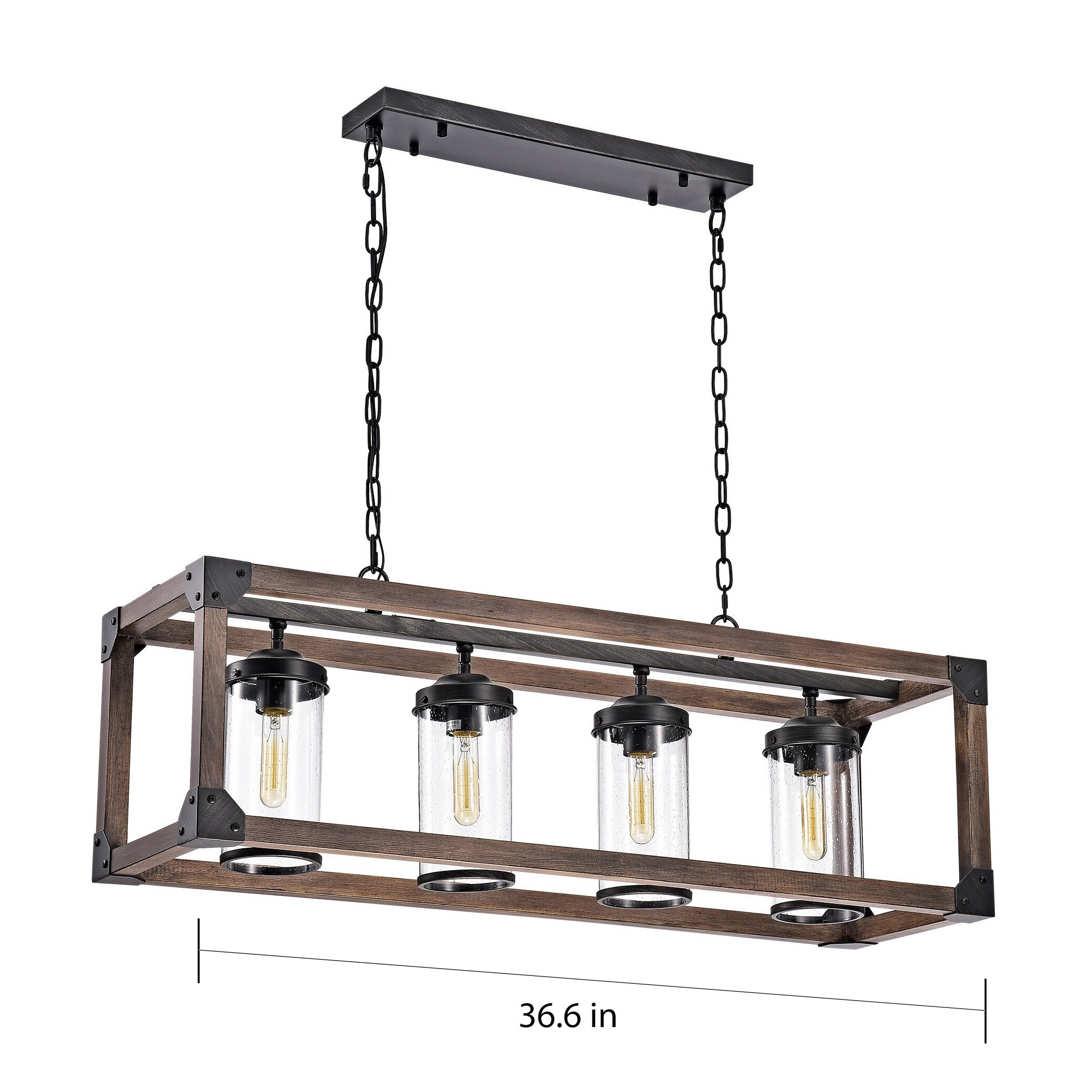Daniela Chic Antique Black Metal And Wood Bubble Glass Daniela Chic Antique Black Metal And Wood Bubble Glass Cylinders Rectangular Pendant Chandelier Free Today Com 17124207