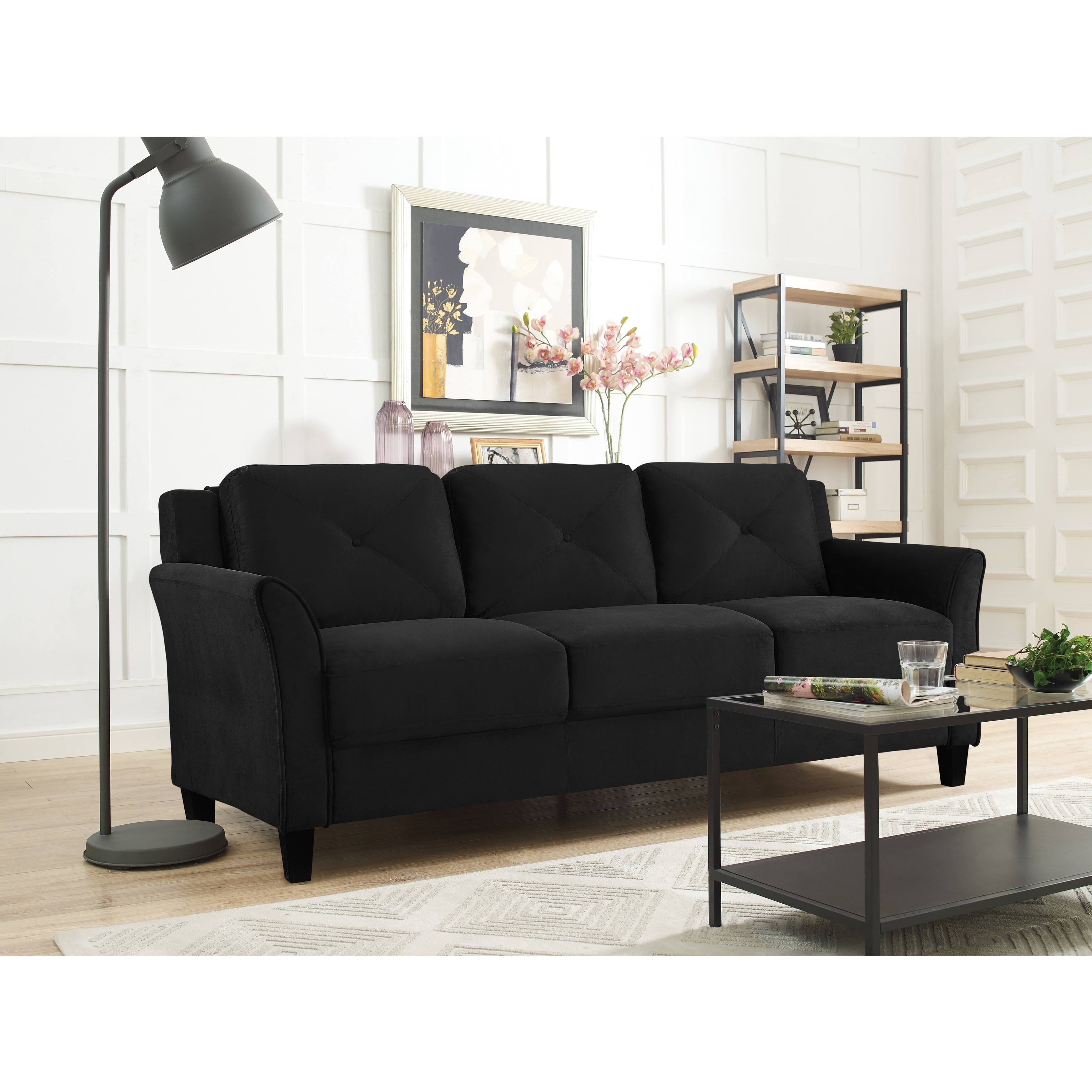 Lifestyle Solutions Harvard Microfiber Sofa Free Shipping Lifestyle Solutions Harvard Microfiber Sofa