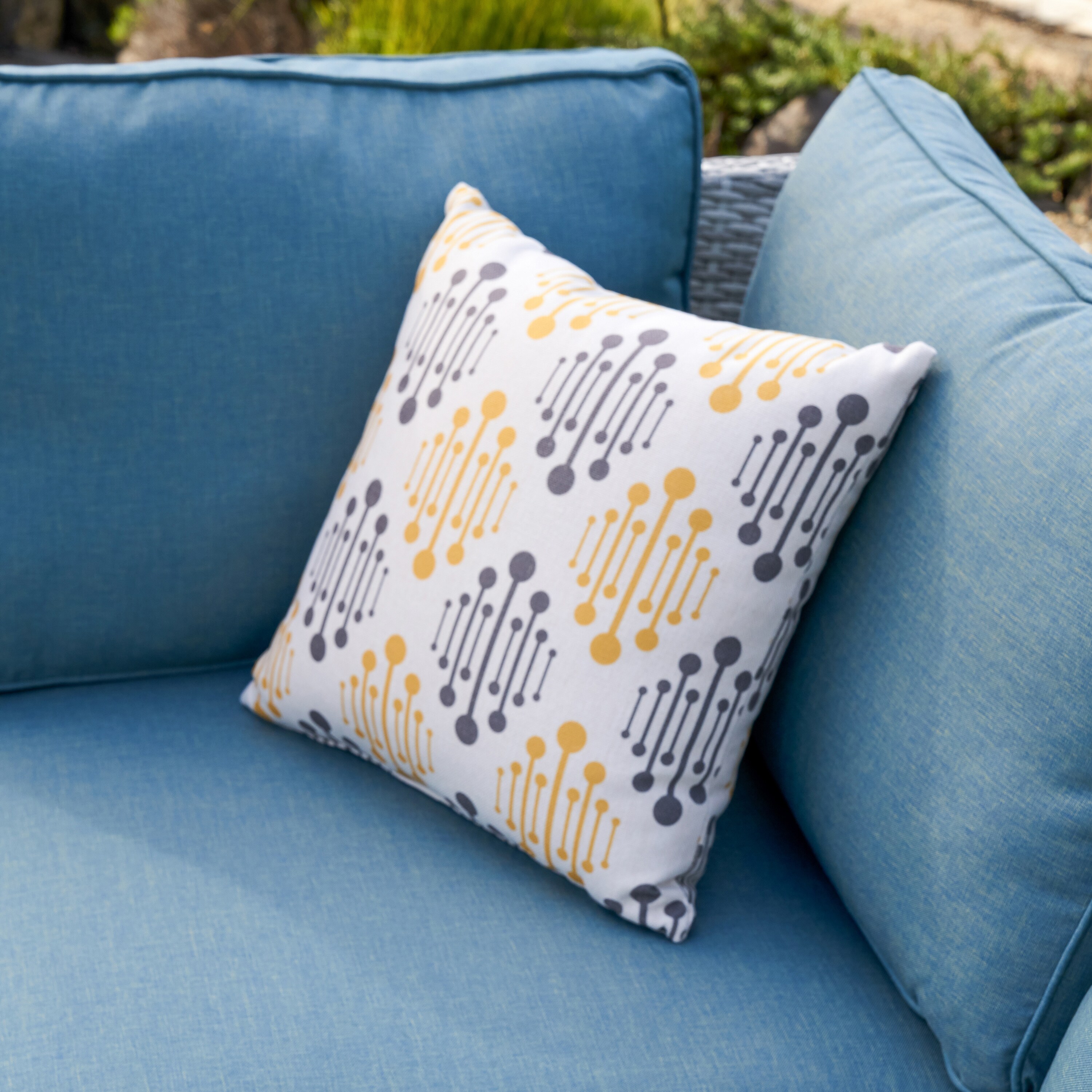 Corvus 10 Piece Grey Wicker Patio Sectional Sofa Set With Blue Corvus 10 Piece Grey Wicker Patio Sectional Sofa Set With Blue Cushions On Free Shipping Today 17158238