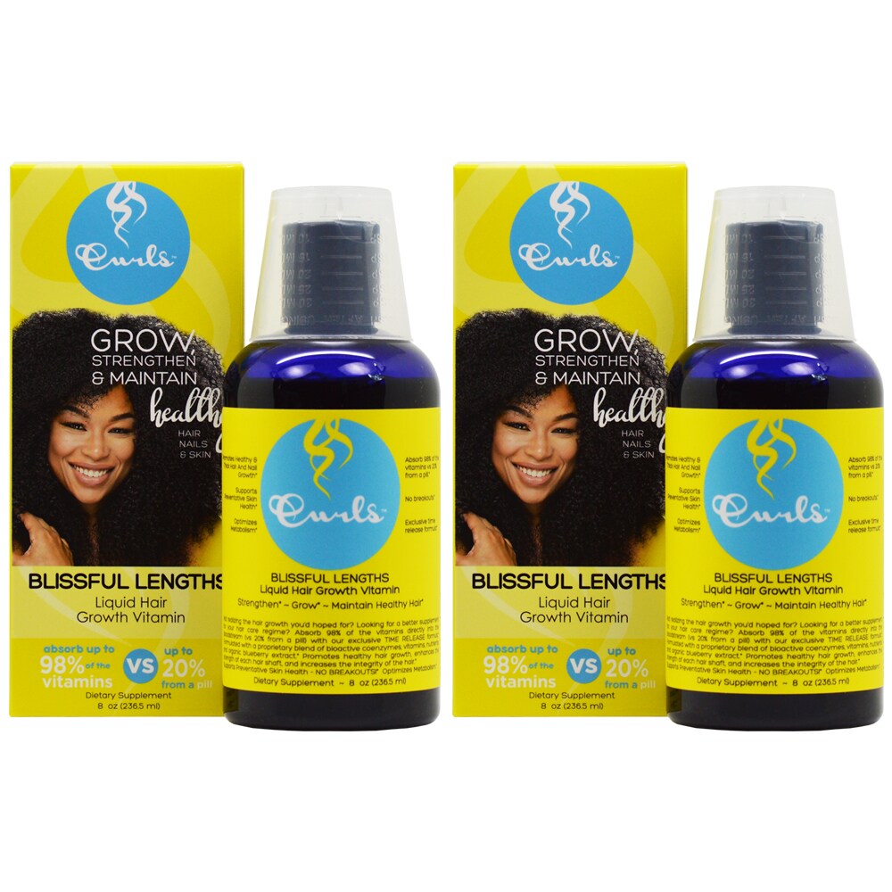 Curls Blissful Lengths Liquid Hair 8-ounce Growth Vitamin