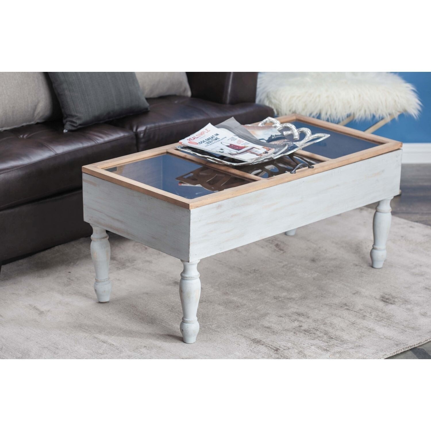 Studio 350 Wood Gl Coffee Table 43 Inches Wide 20 High Studio 350 Wood Gl Coffee Table 43 Inches Wide 20 High Free Shipping Today 23495273