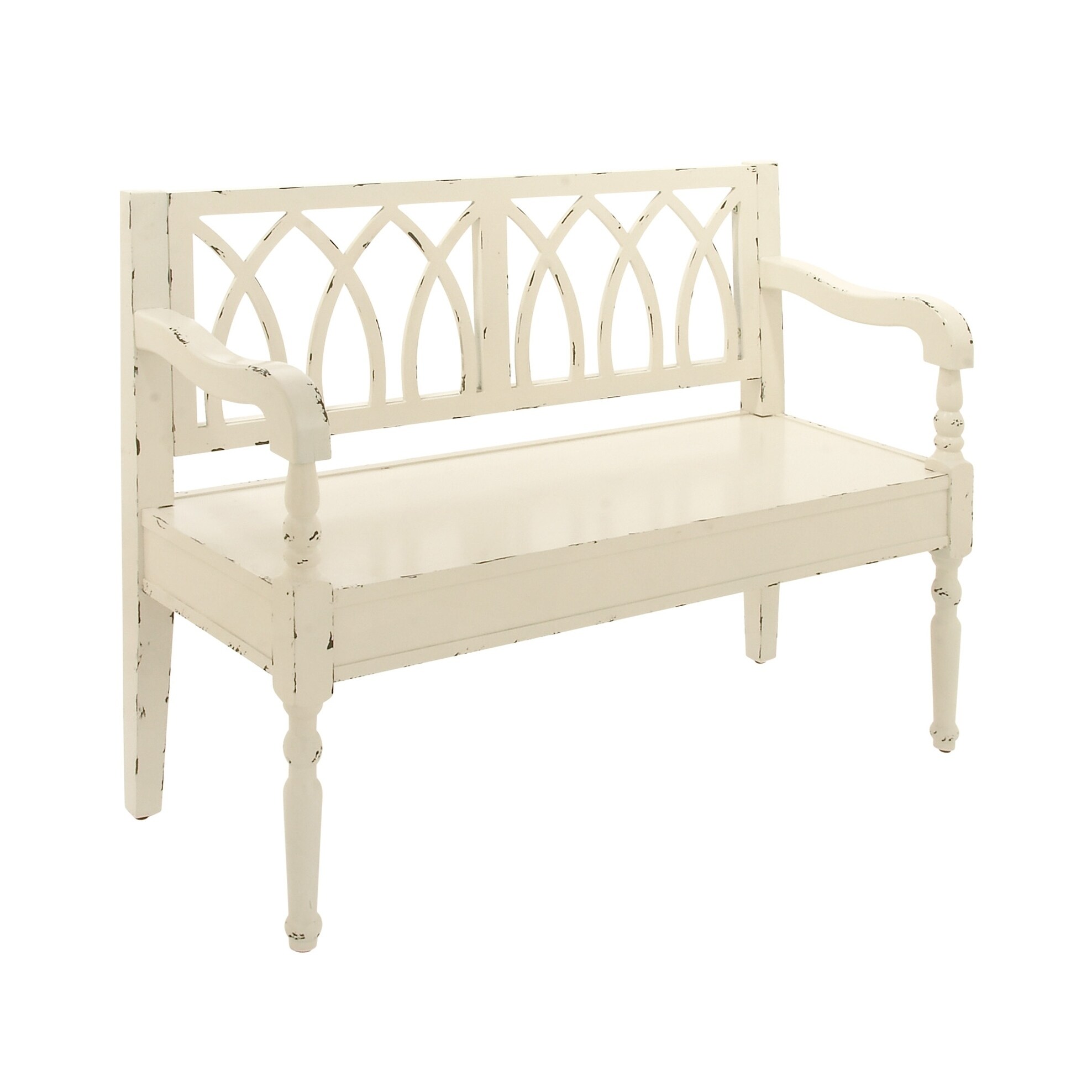 Farmhouse Distressed White Wooden Bench By Studio 350 Free Farmhouse Distressed White Wooden Bench By Studio 350 Free