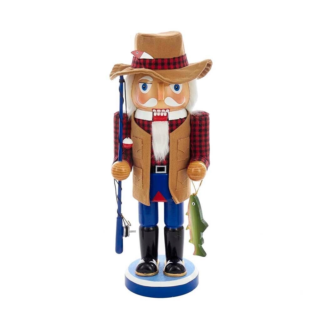Fishermen Nutcracker Fishing Nutcracker Christmas Gift Fishing Fish Nutcracker