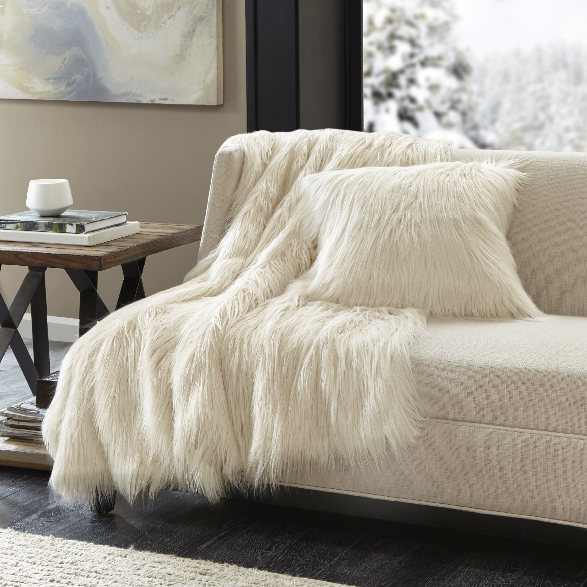 Clay Alder Home Eandco Premium Luxury Faux Fur Throw On Clay Alder Home Eandco Premium Luxury Faux Fur Throw On Free Shipping Today 21181436