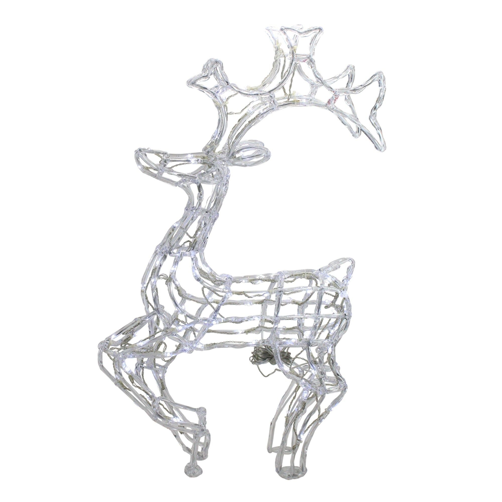 Shop 34 LED Lighted Standing Buck Deer Spun Glass Christmas Yard