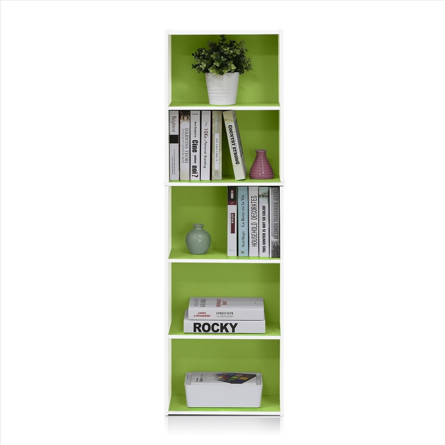 Porch Den Hollygrove 5 Tier Reversible Color Open Shelf Porch Den Hollygrove 5 Tier Reversible Color Open Shelf Bookcase